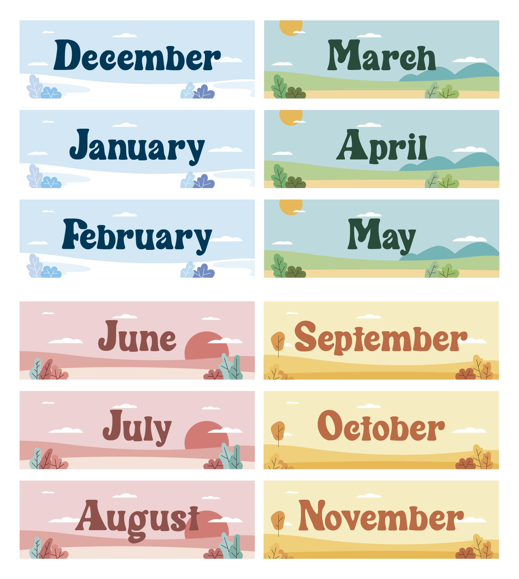 Months in Each Season