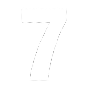 Number 7 Cut Out Template