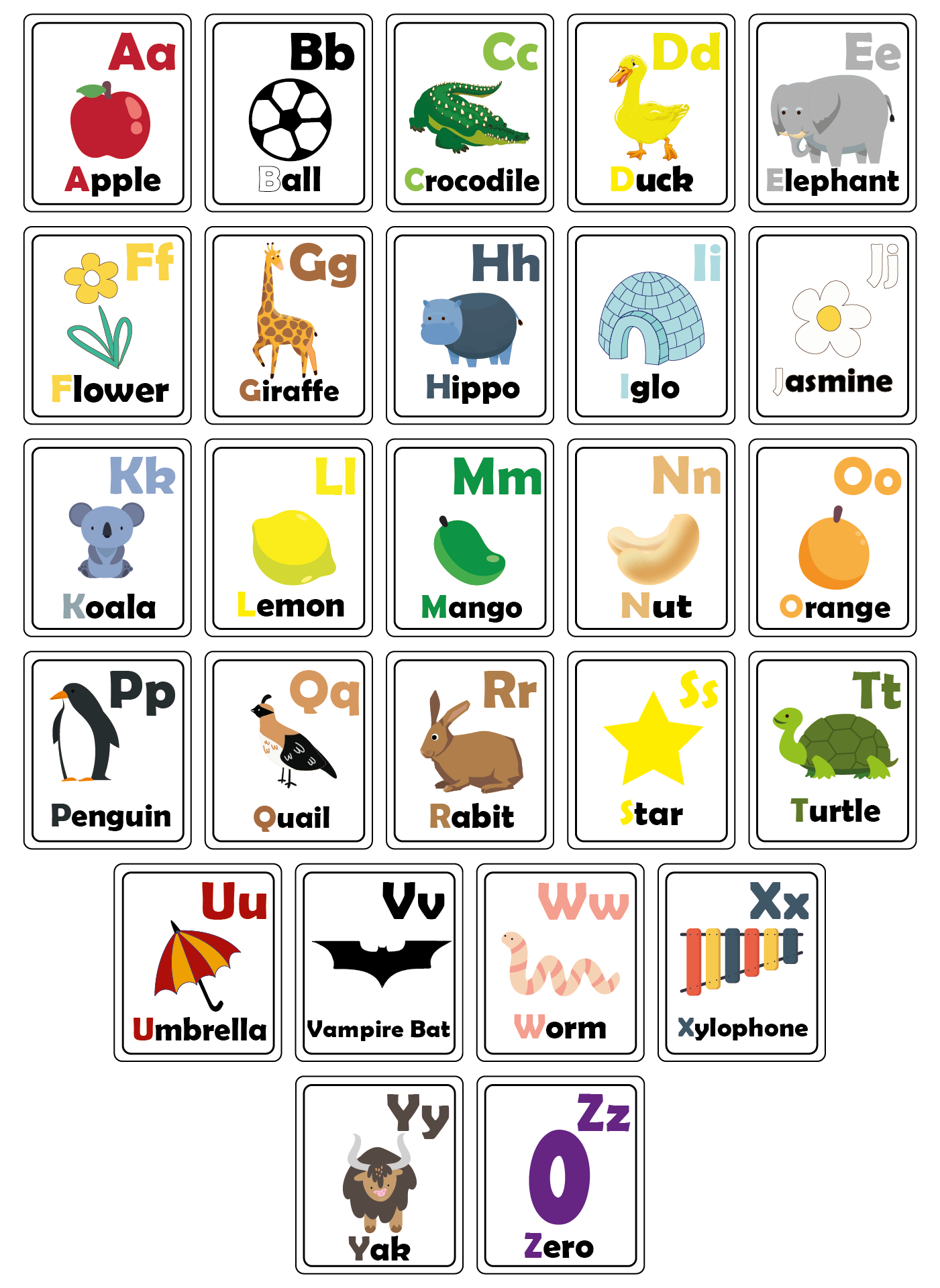 Free Printable Phonics Card Games