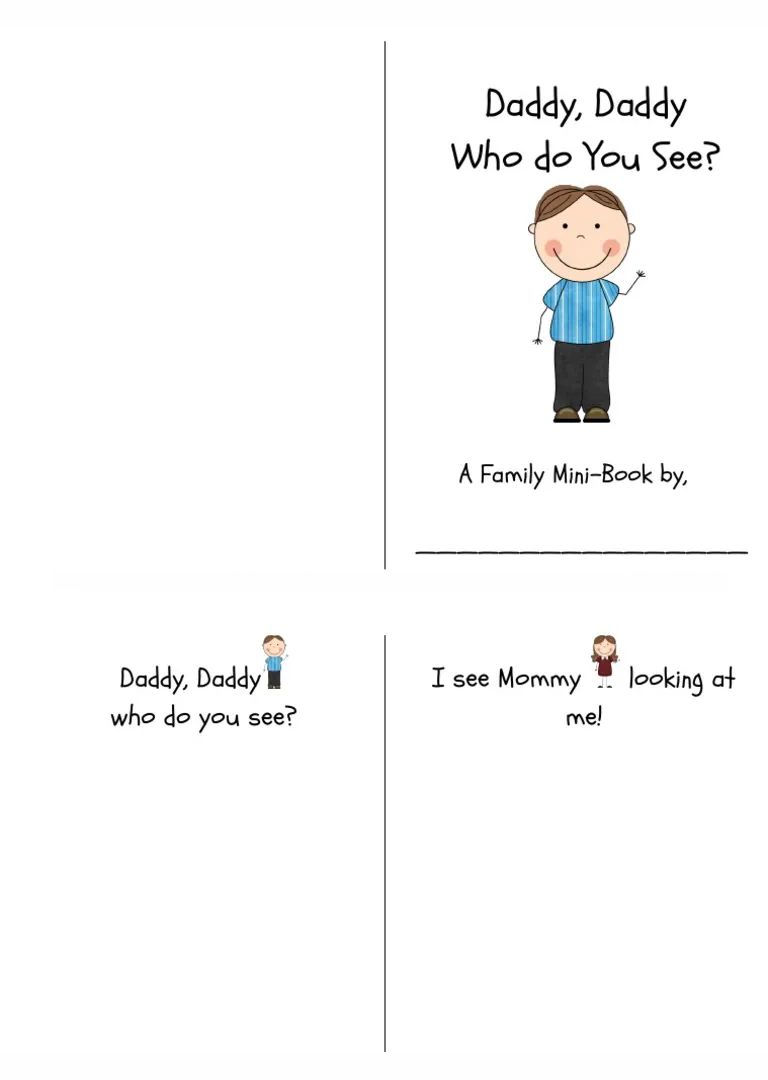Preschool Family Printable Book