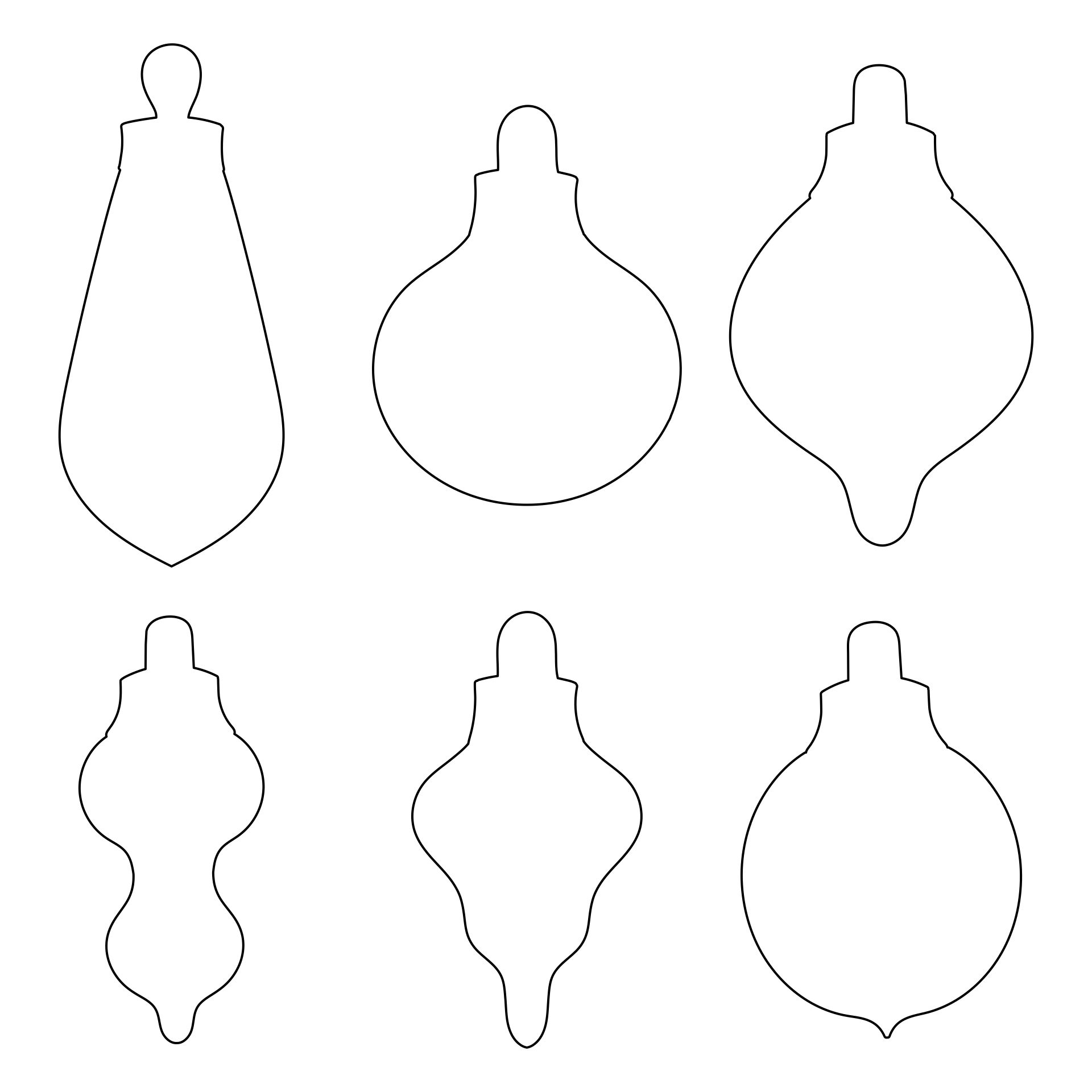 Printable Christmas Ornament Patterns Cut Out