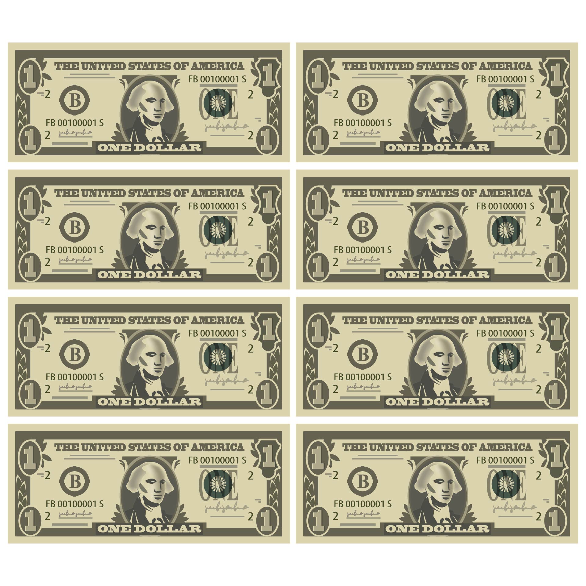 Printable Play Money Realistic Double Sided Prop Money