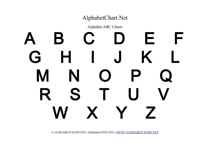 7 Best Images of Printable Alphabet Letters From The Capital ...
