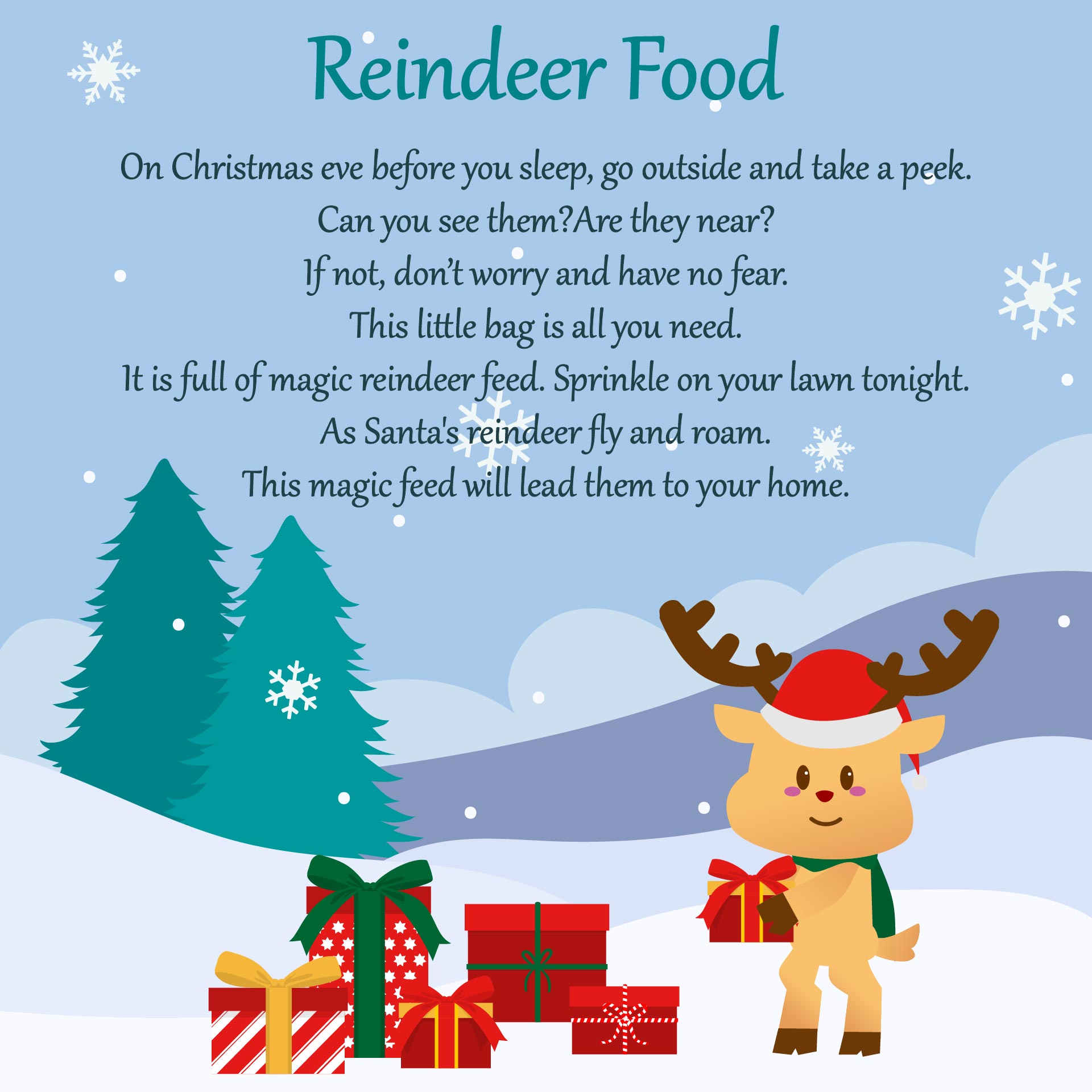 Reindeer Food Printable