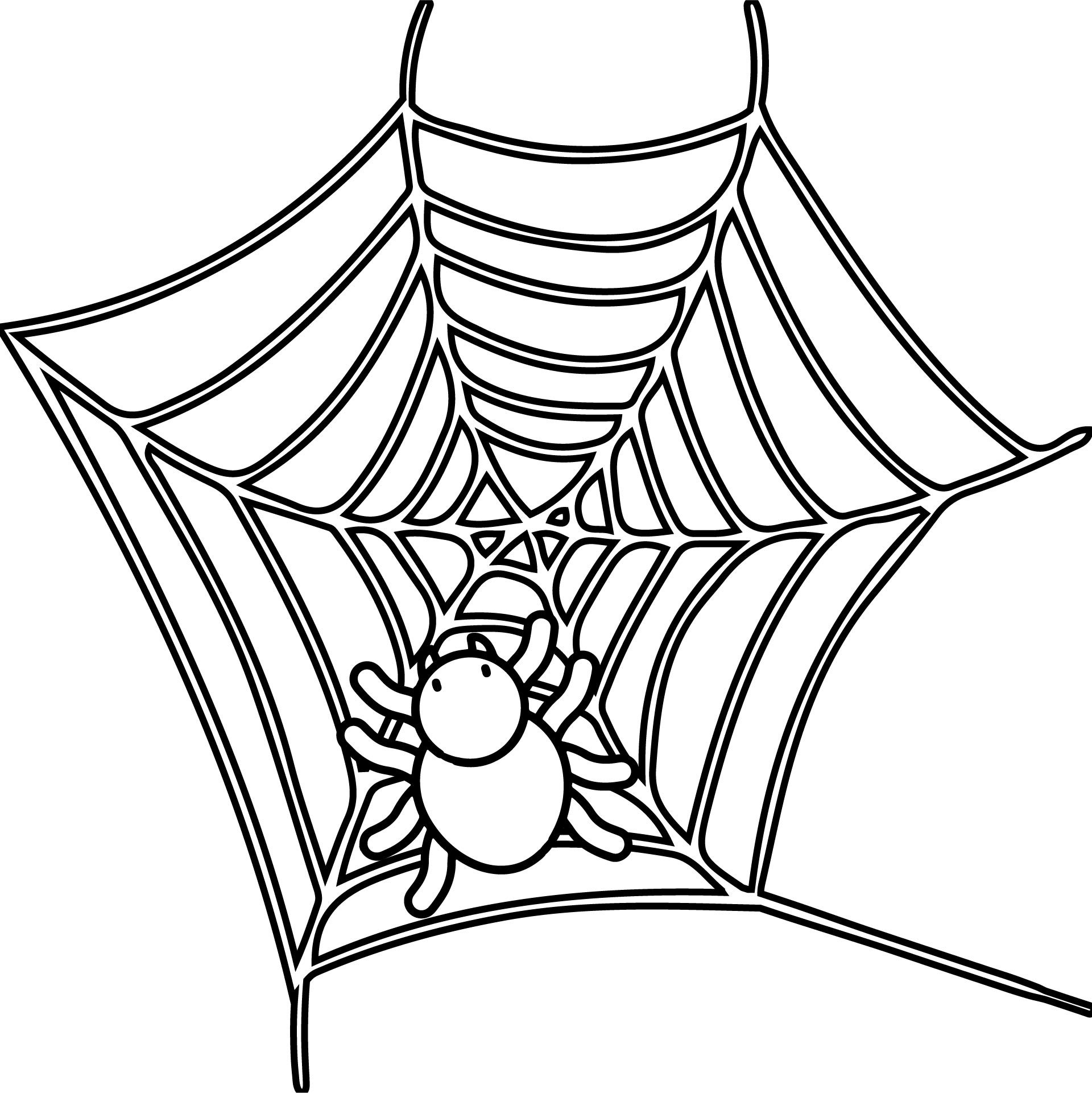 Spider Web Printable Coloring Pages