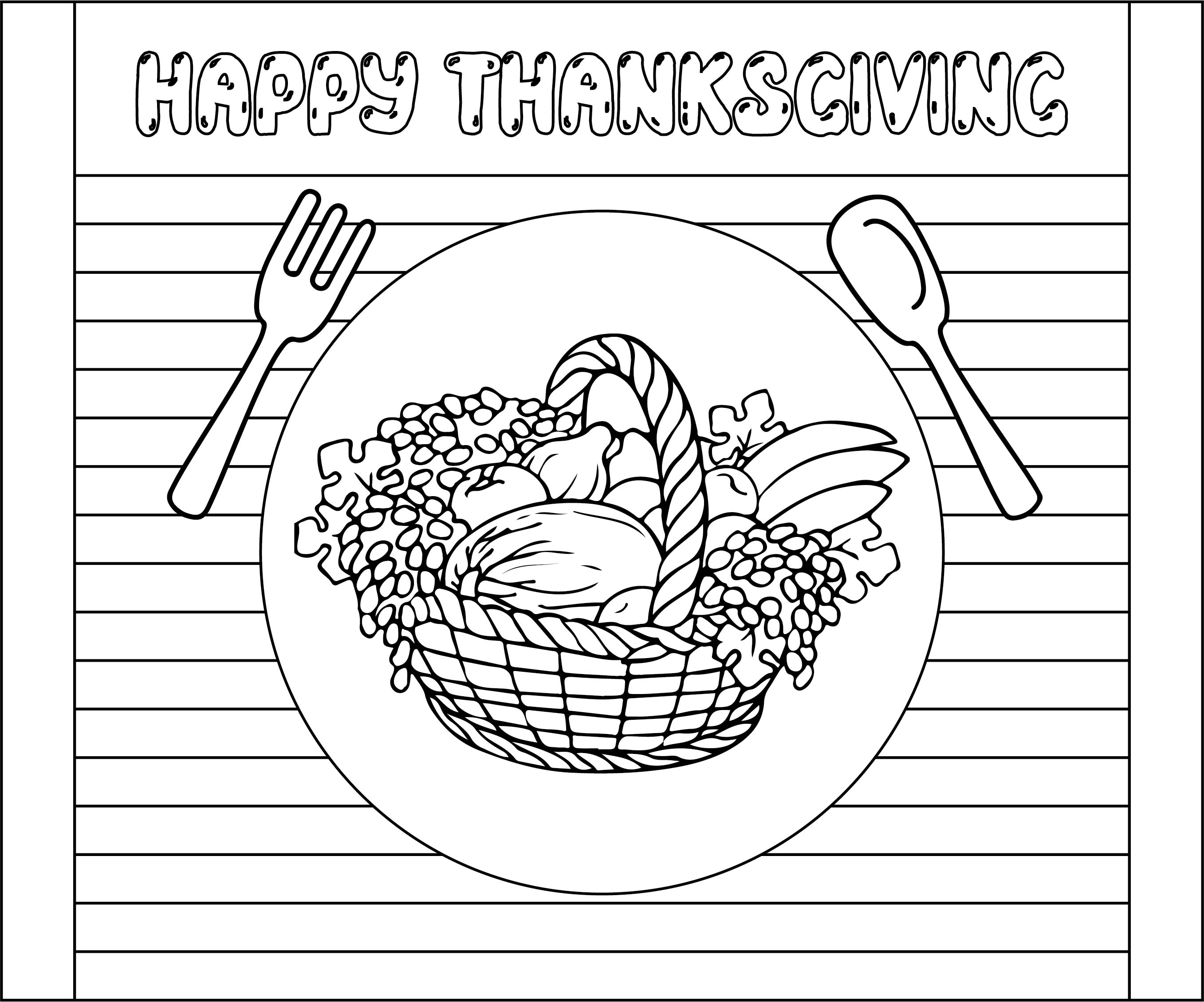 6 Best Free Printable Thanksgiving Coloring Placemats