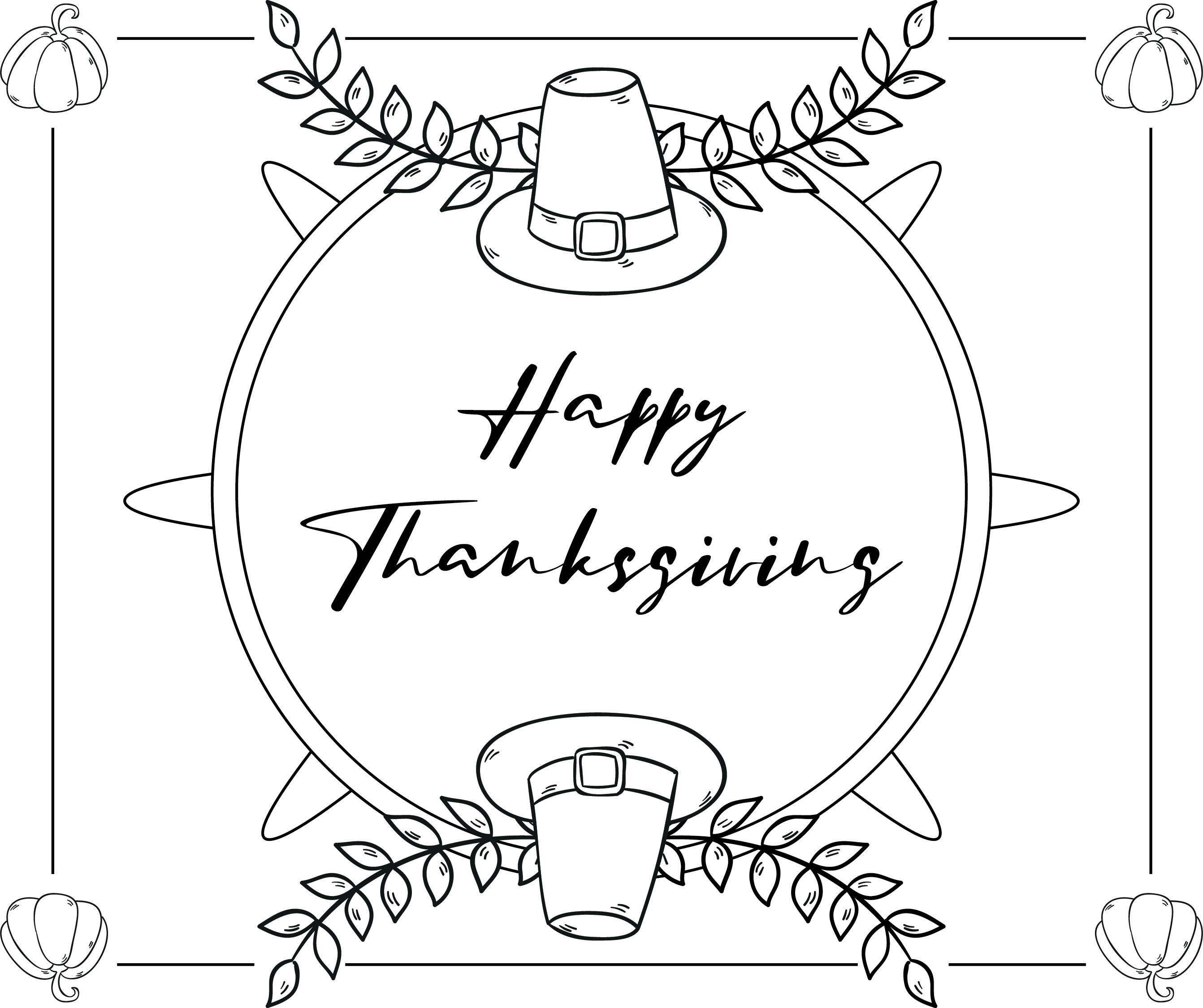 Thanksgiving Printable Placemat Coloring Pages