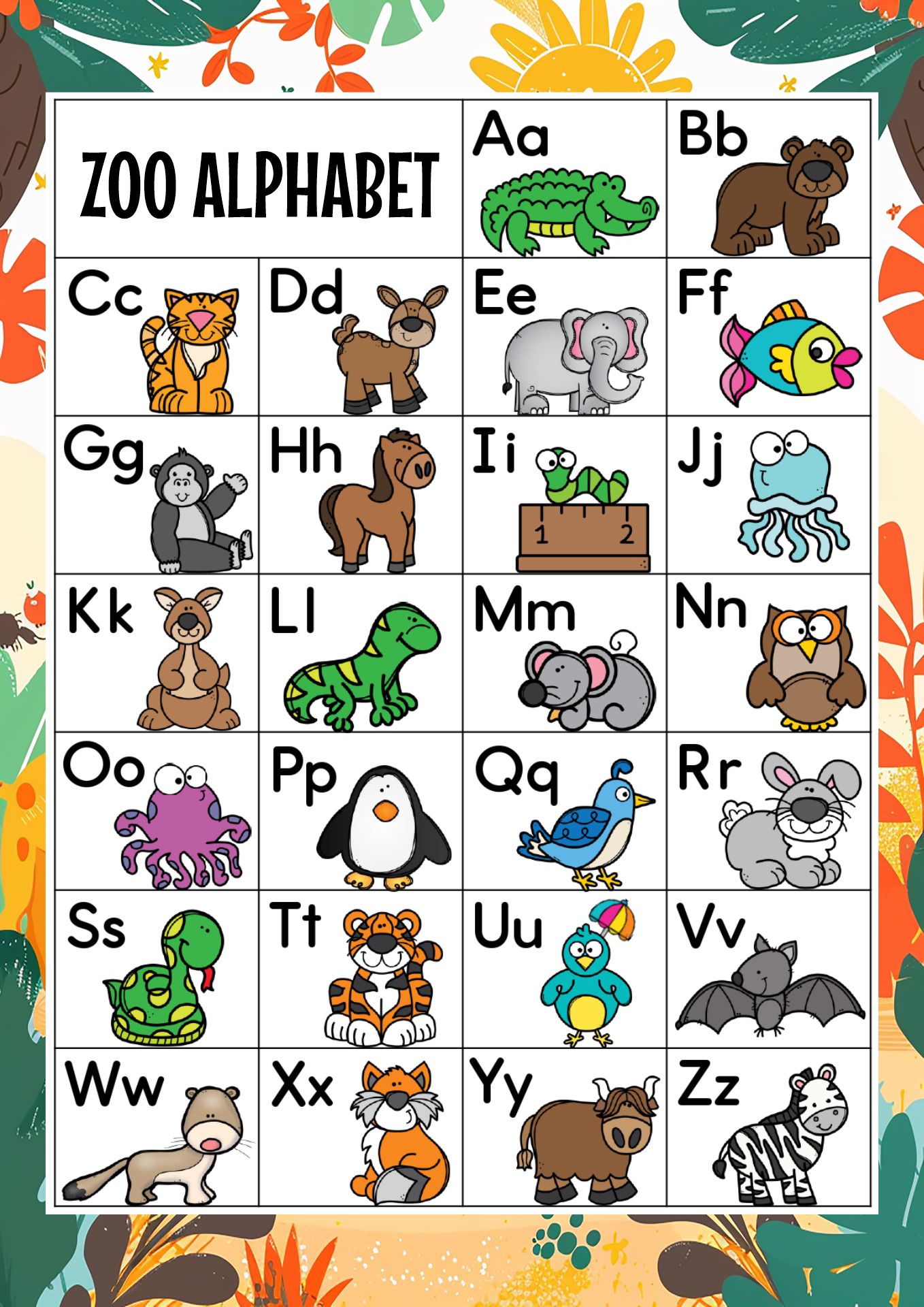 Zoo Phonics Printables Printable Word Searches