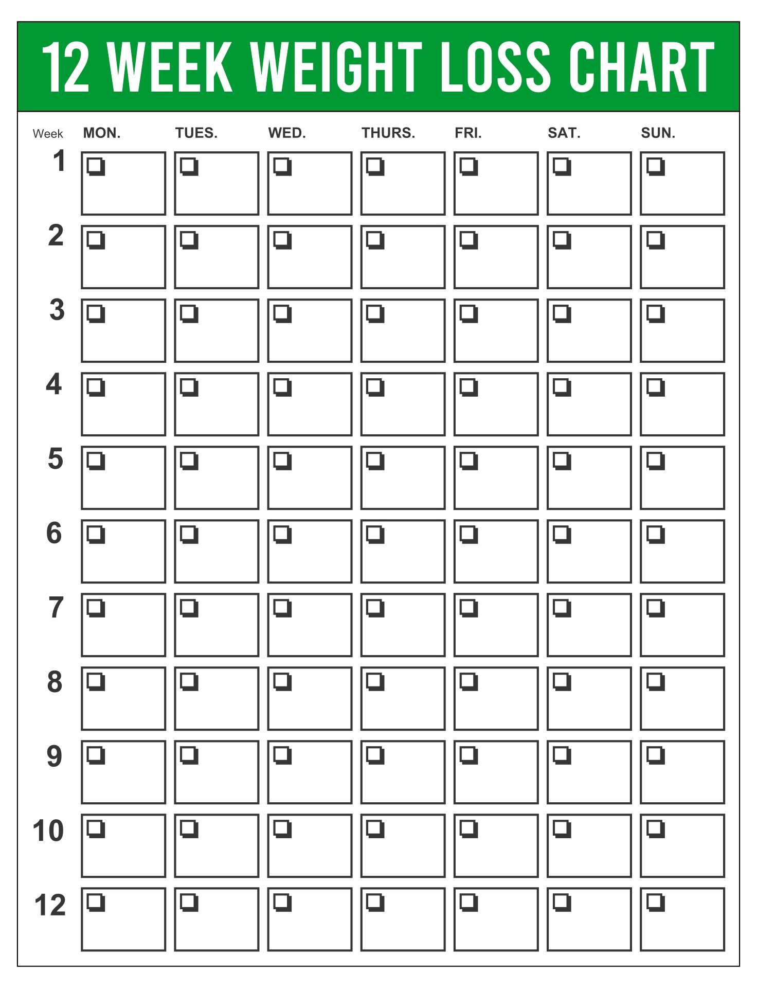 Printable Weight Loss Chart