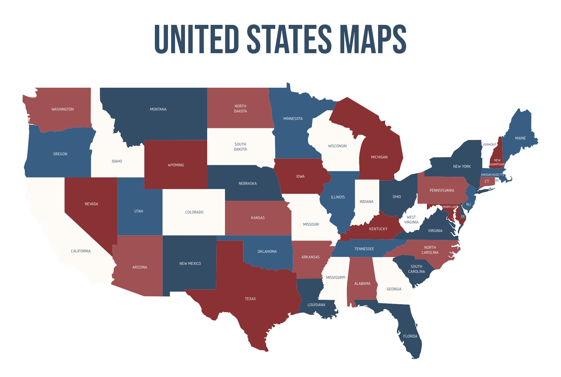 50 United States Map