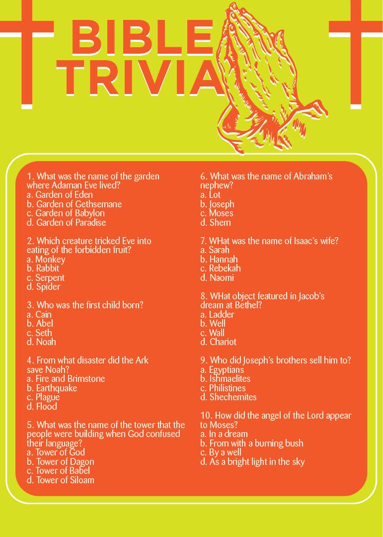 Printable Bible Trivia Questions
