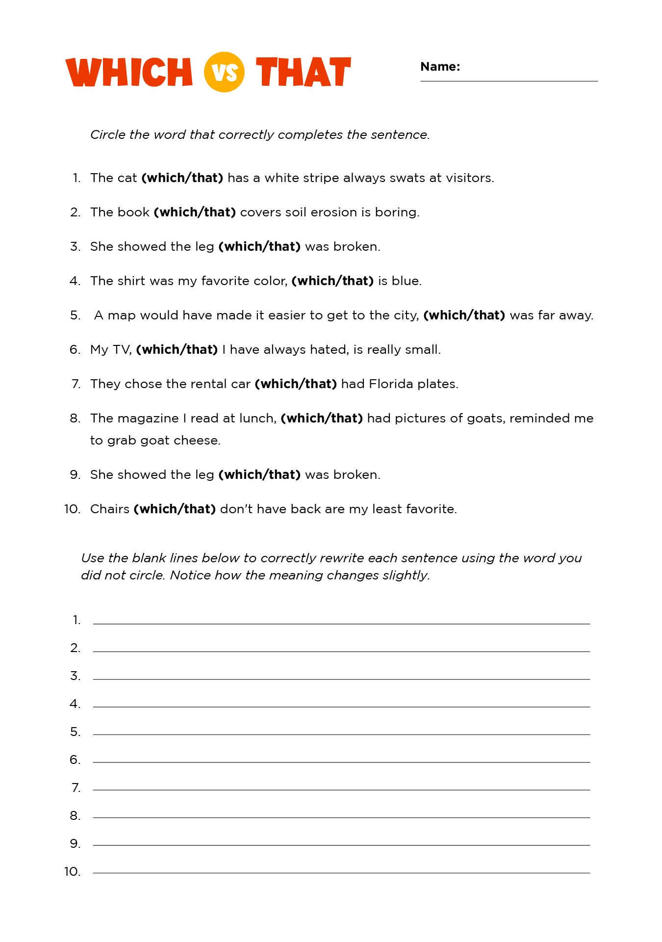 English Grammar Worksheets 4th Grade