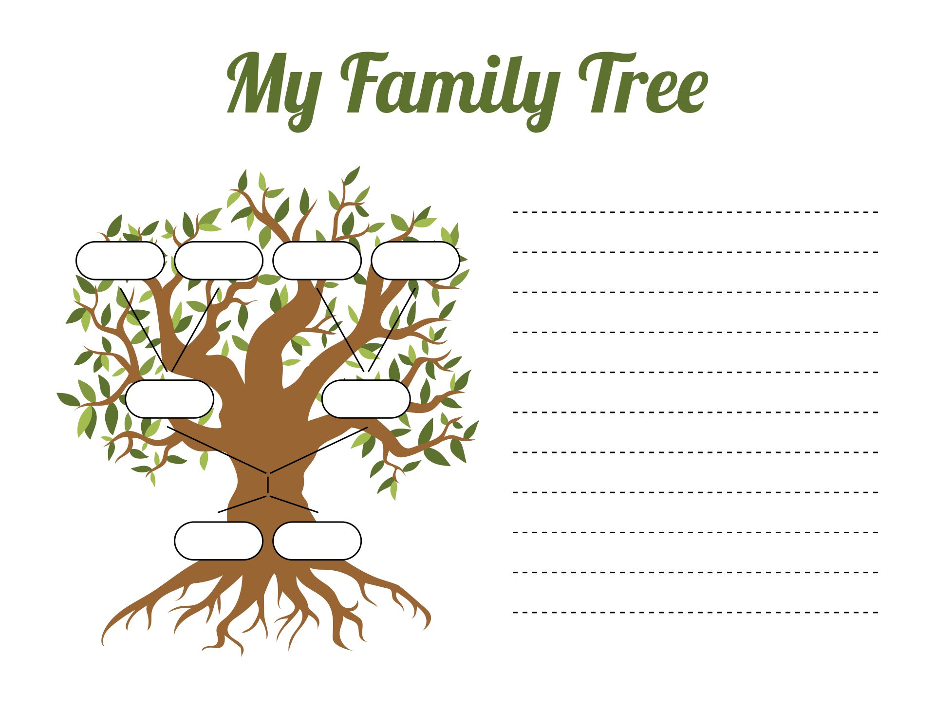 Printable Family Tree Worksheet