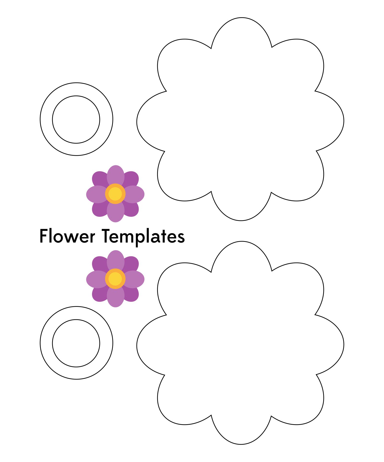 Printable Large Flower Templates
