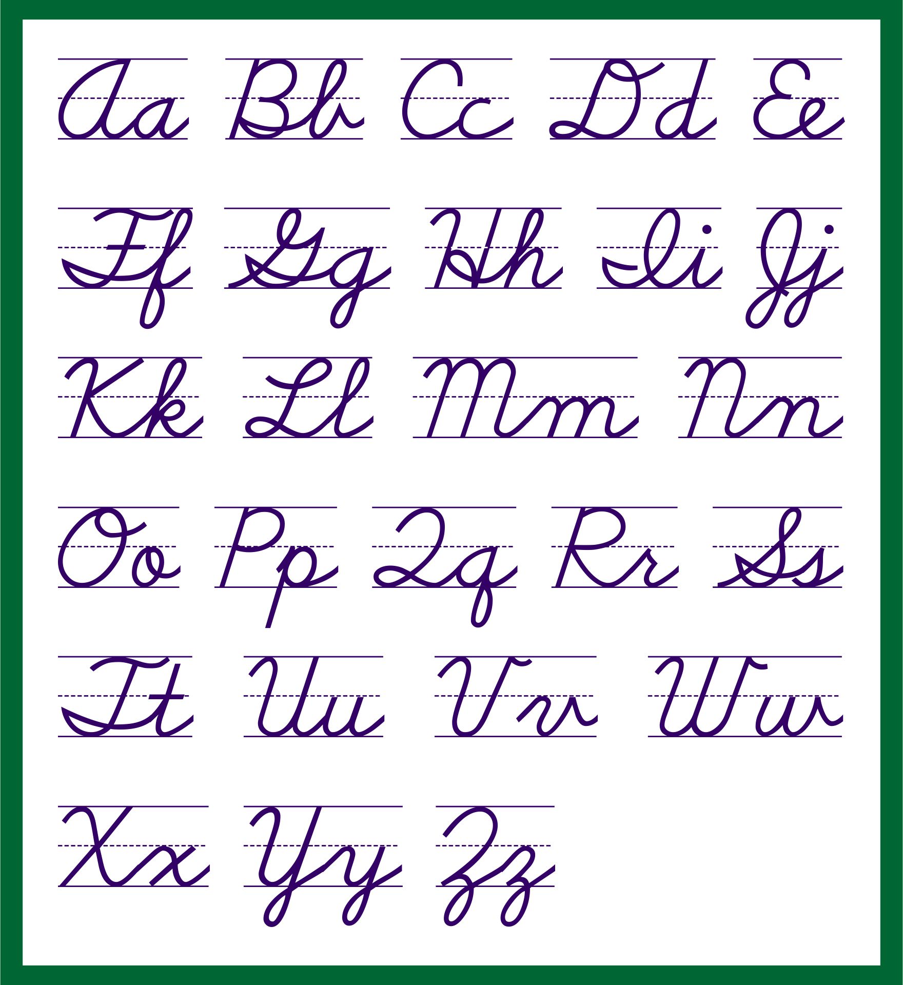 Free Printable Manuscript Alphabet