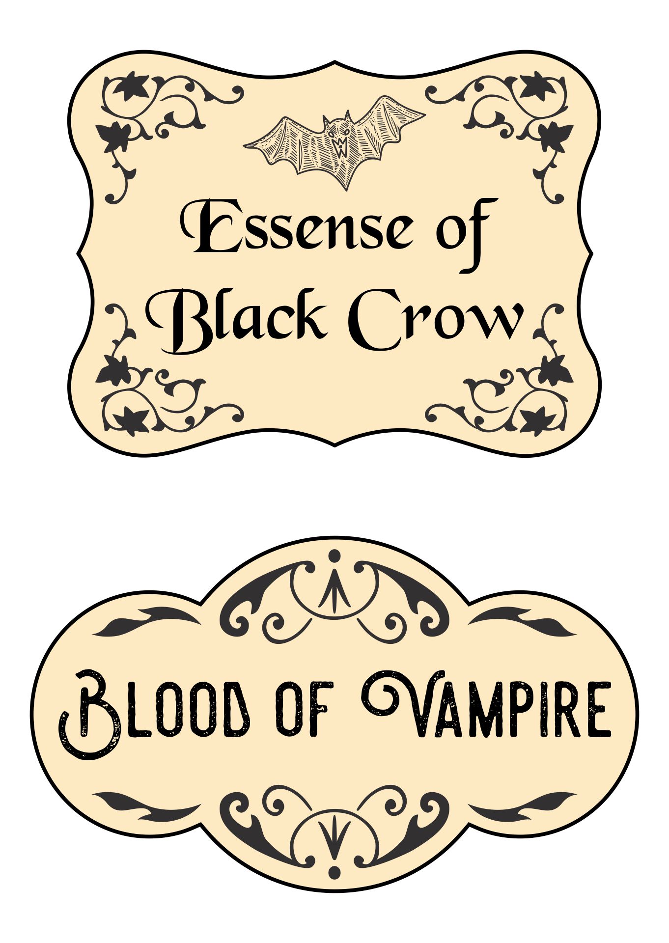  Printable Halloween Potion Labels