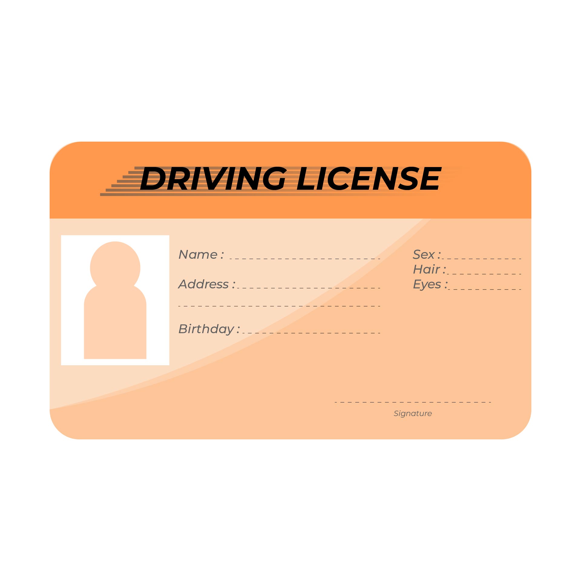 Kids Fake Drivers License Template