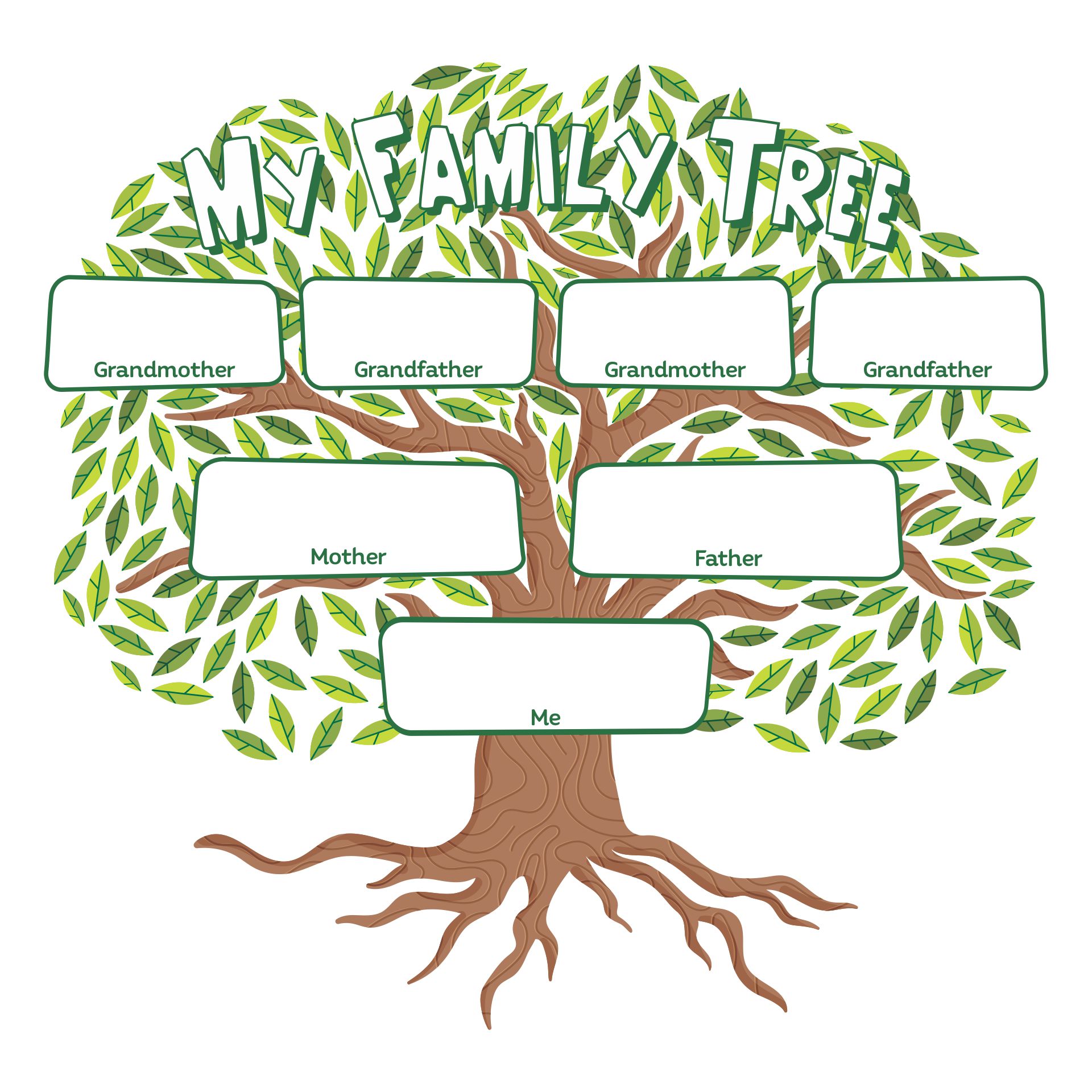 Spanish Family Tree Template For Kids Garret Johnston