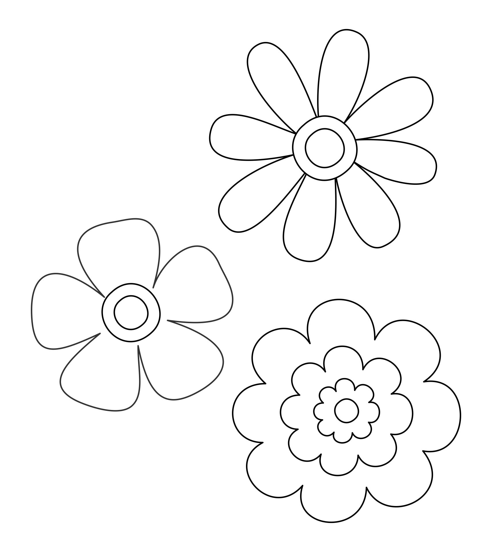 Large Flower Templates Printable Large Flower Templates Printable