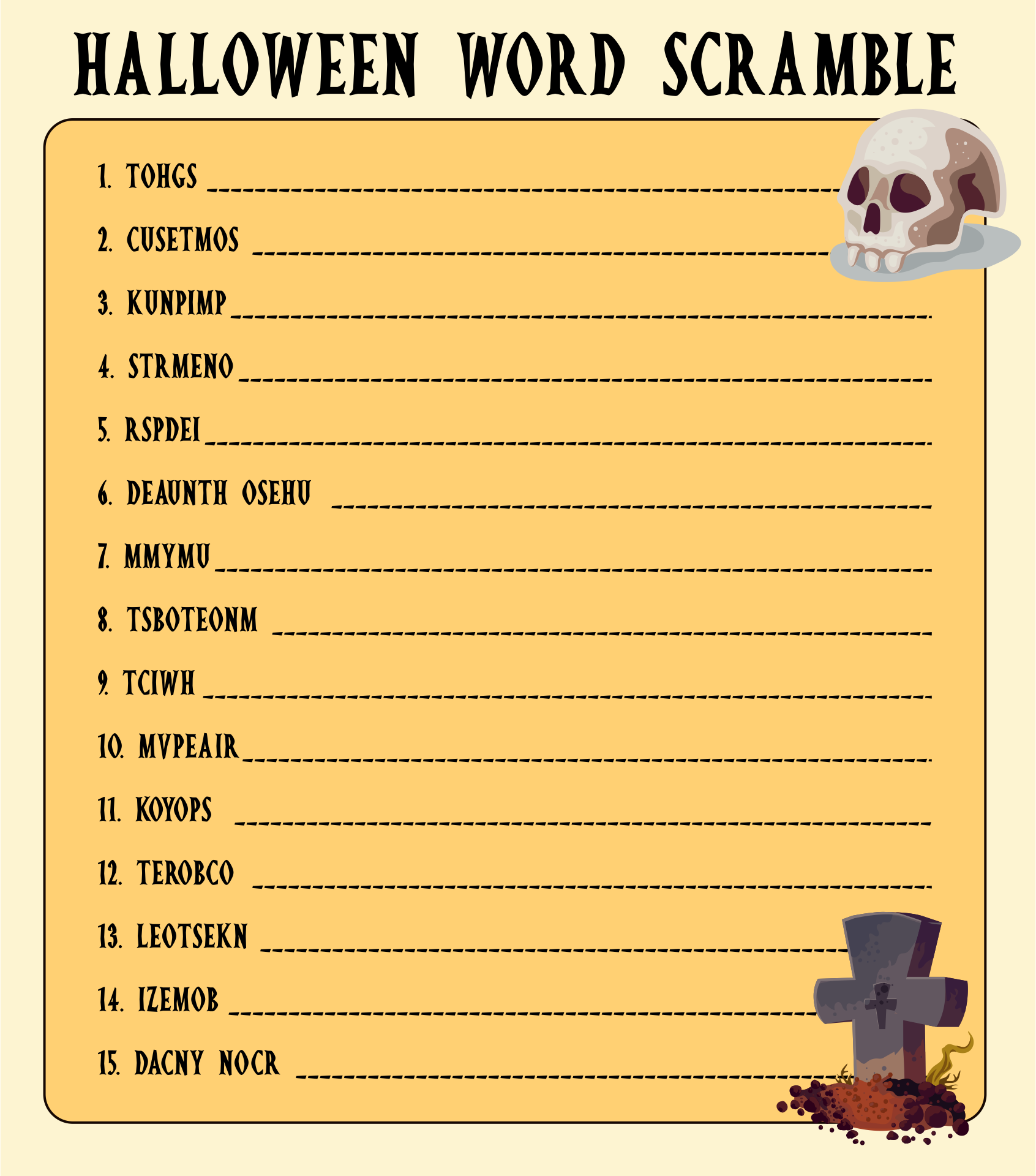 Halloween Activities For Adults - 15 Free PDF Printables | Printablee