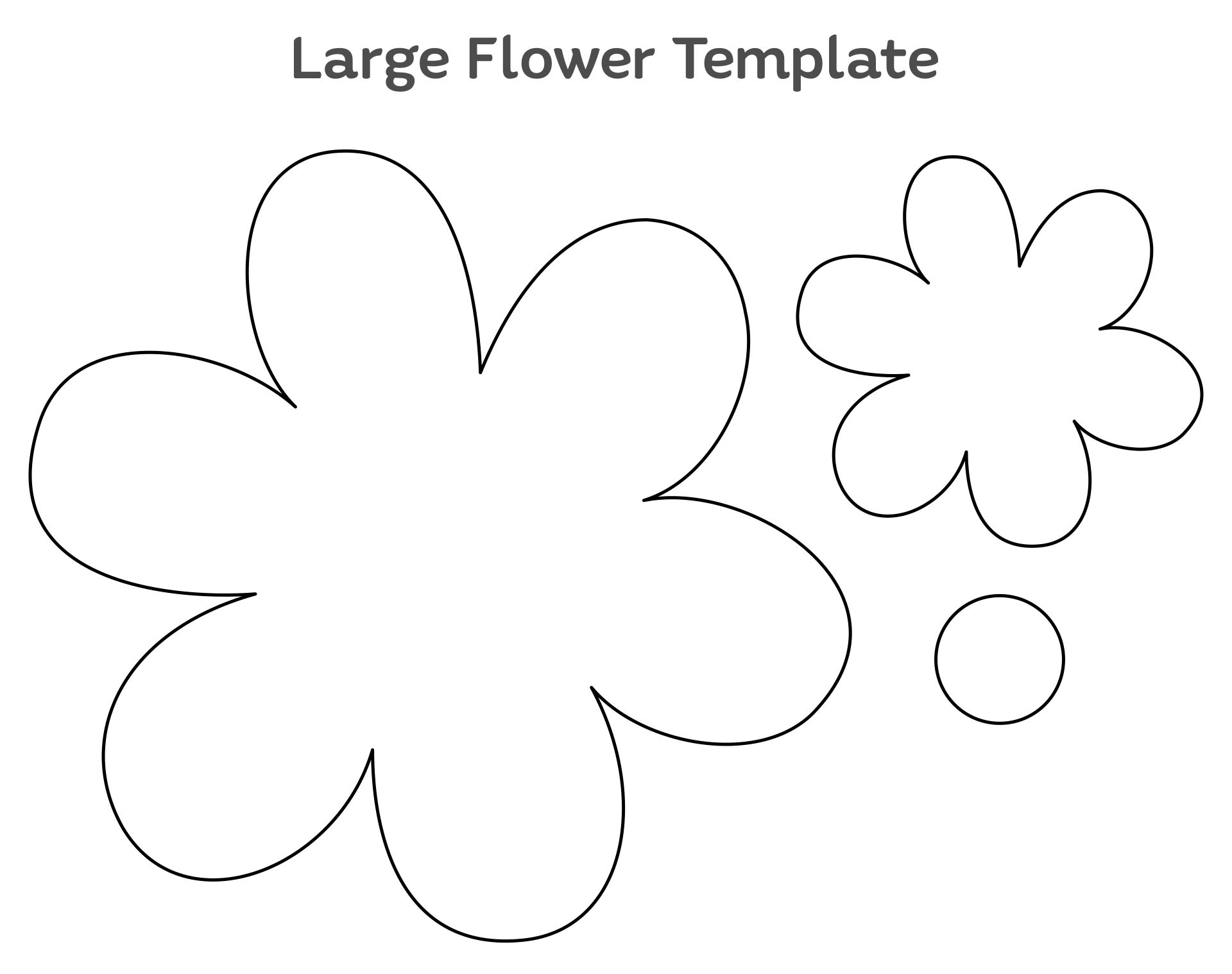 Printable Large Flower Template