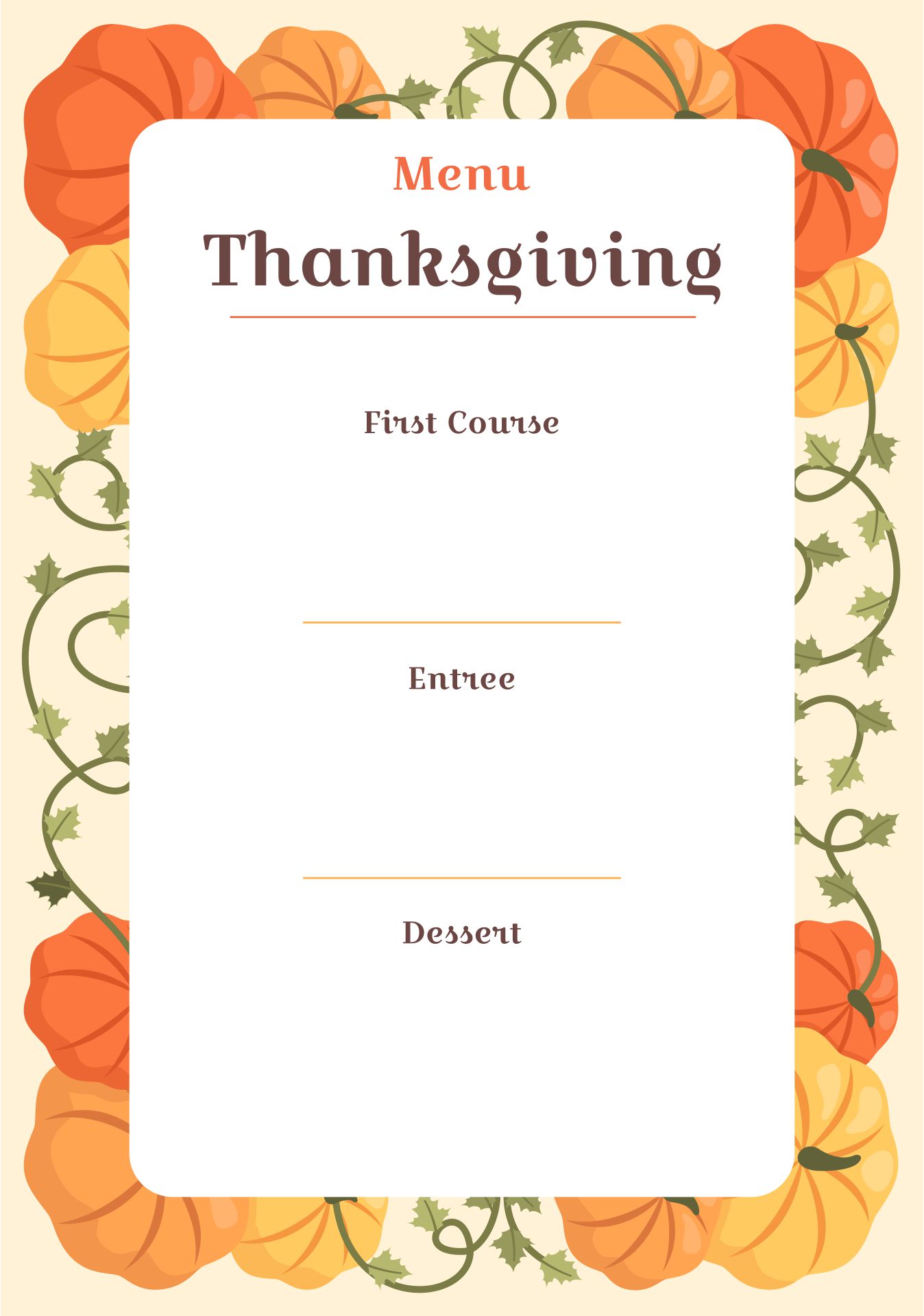 10 Best Free Printable Thanksgiving Menu PDF for Free at Printablee