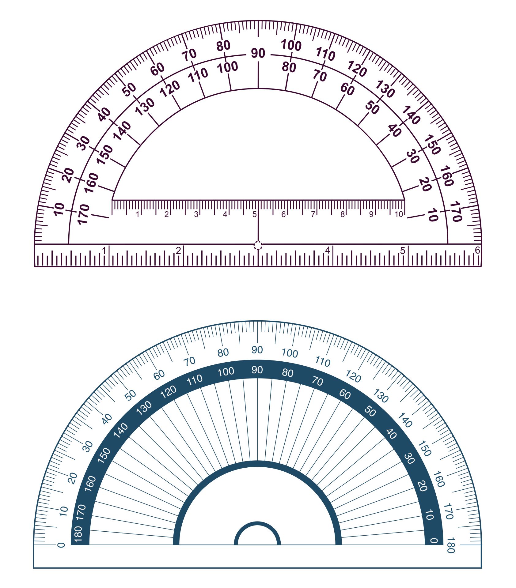 Protractor Print Outs Actual Size