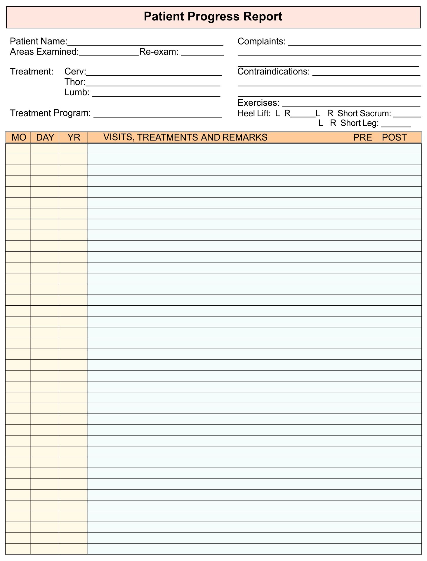 Printable Blank Progress Note Template Free Printable Template