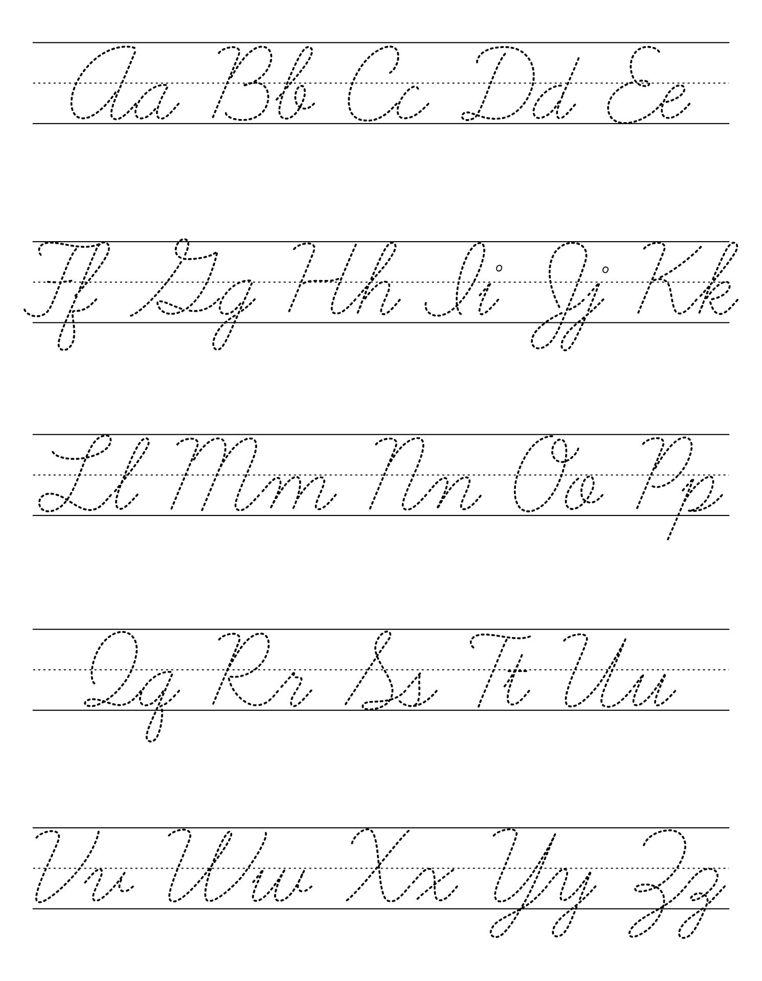 Zaner-Bloser Handwriting Letter Formation