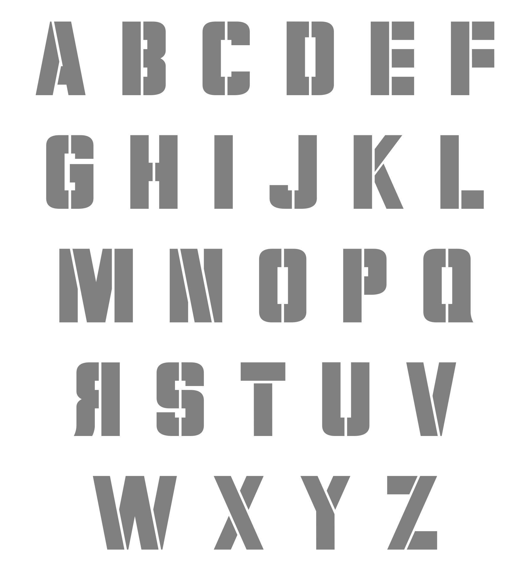 2 Inch Letter Stencils Alphabet Printable