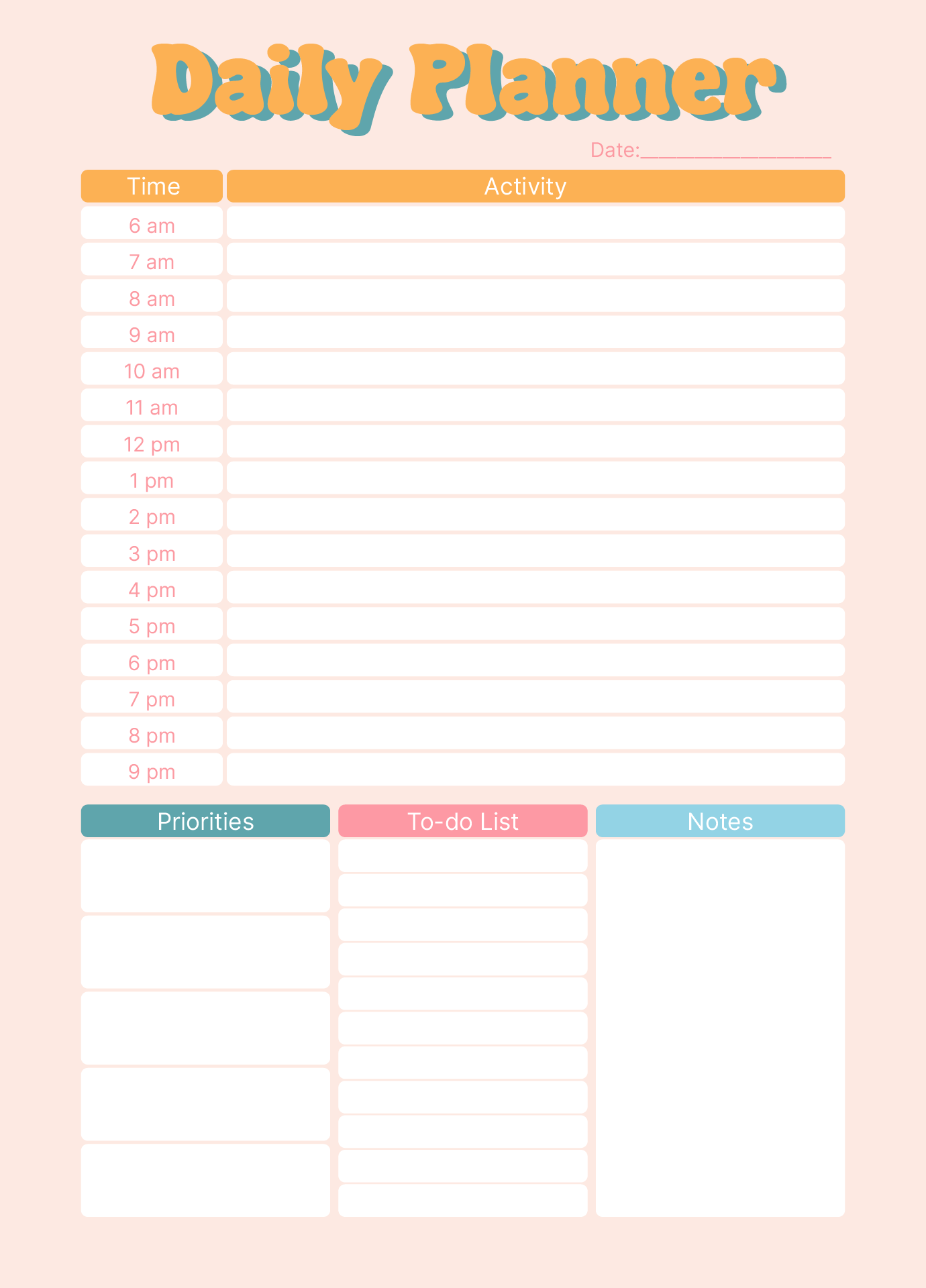 10 best weekly hourly calendar printable printableecom