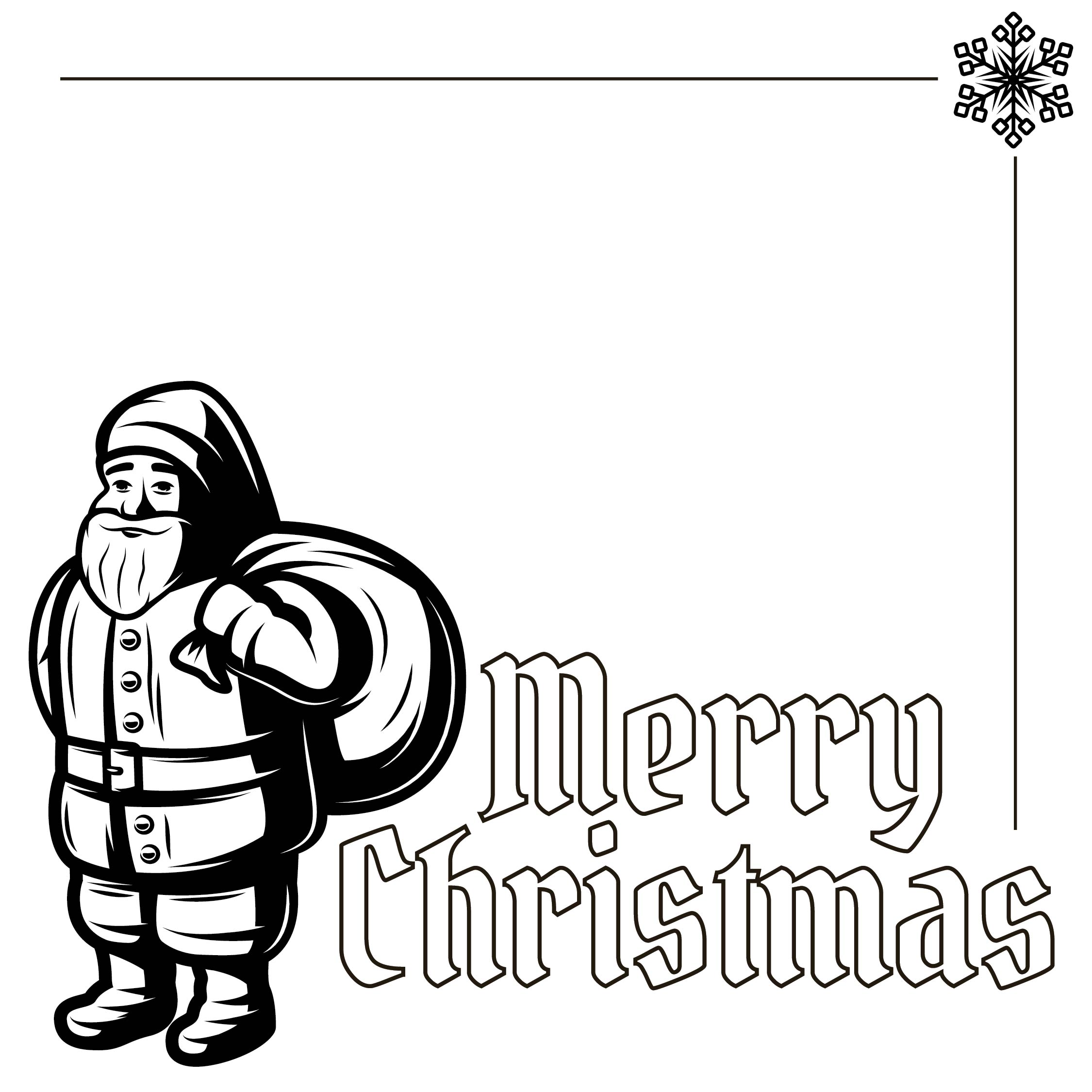 10 Best Printable Christmas Cards Black And White PDF for Free at ...