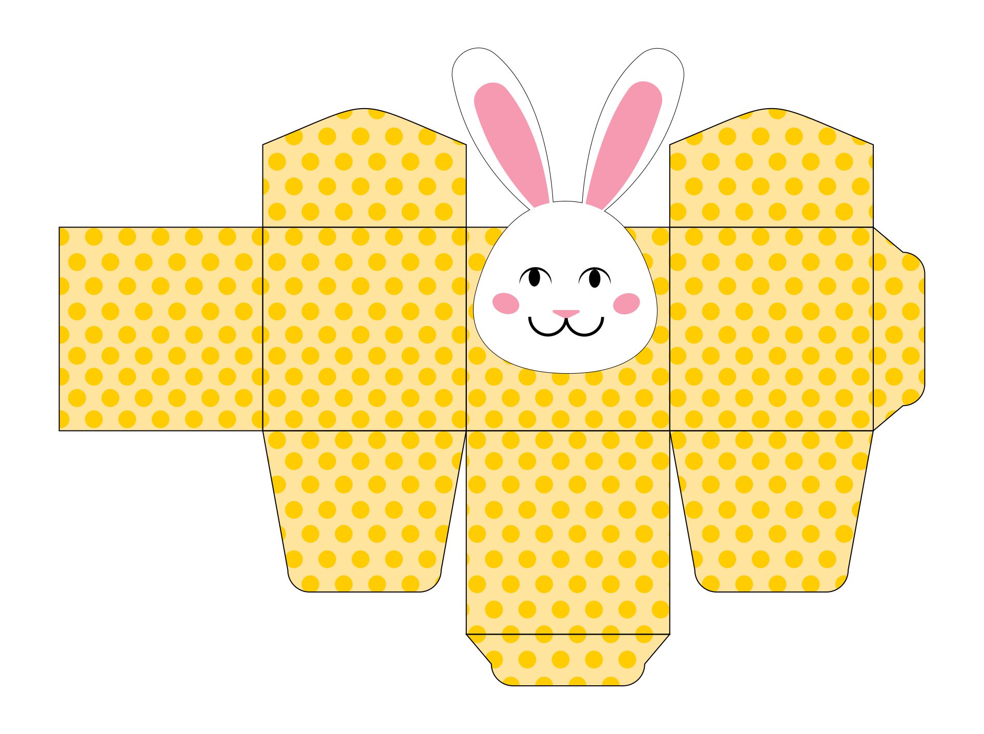 Easter Bunny Gift Box Template