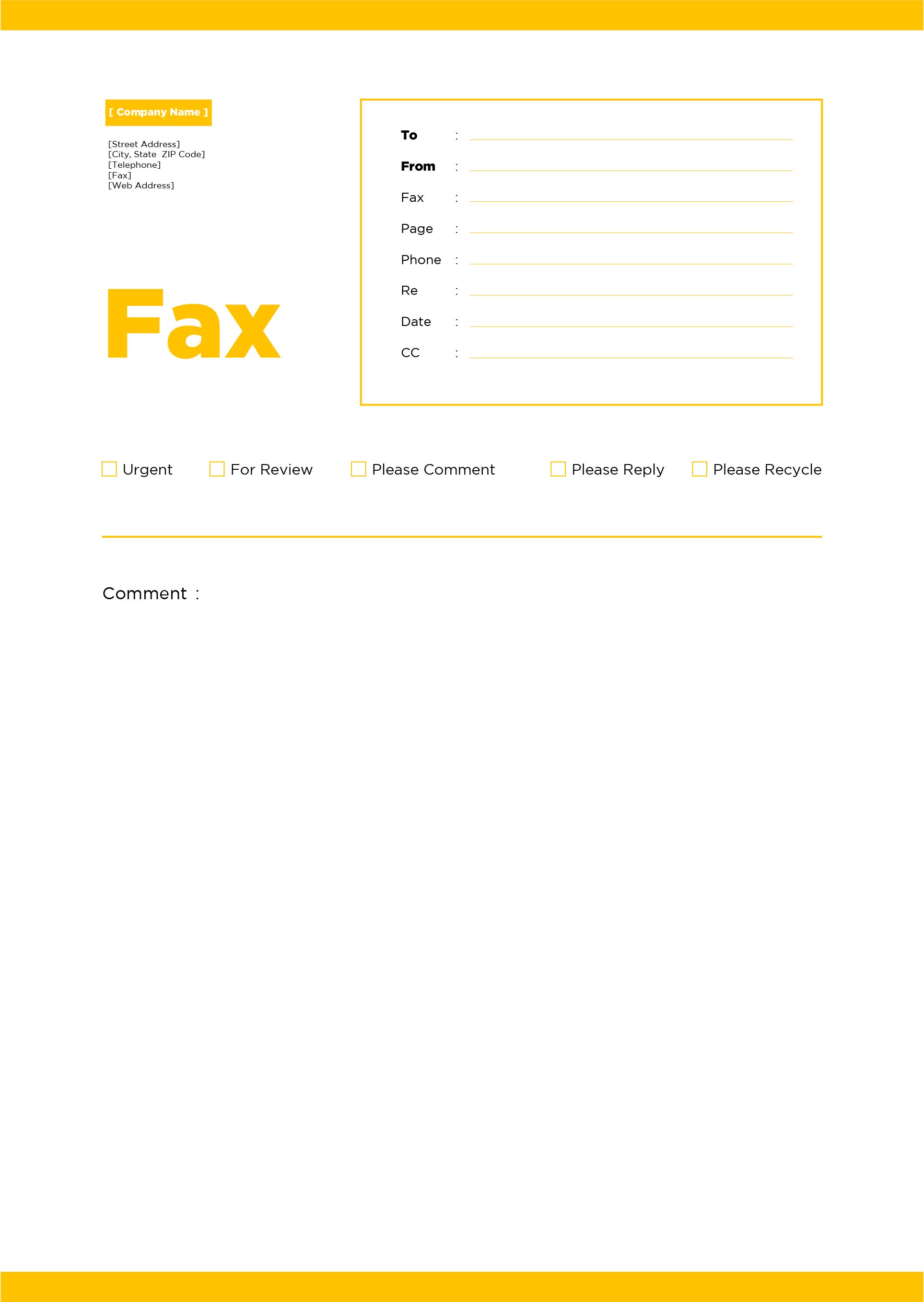 Fax Cover Sheet PDF