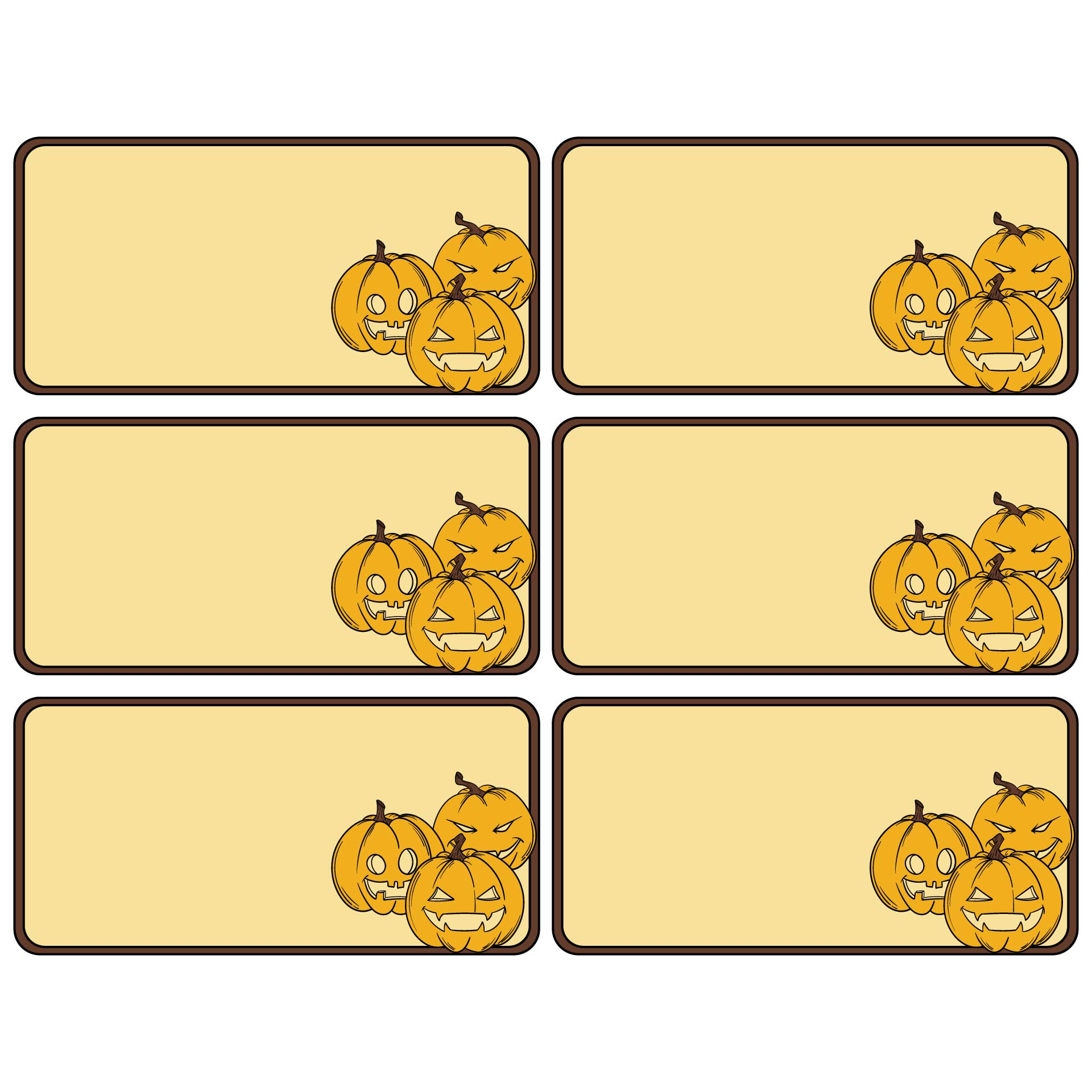 Pumpkin Name Tags Printable