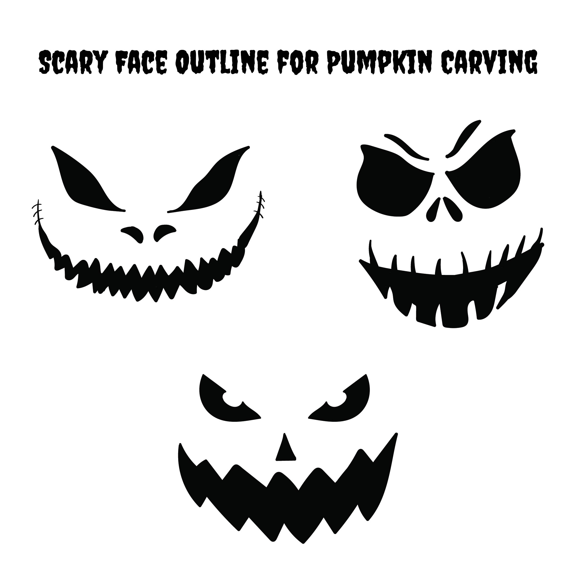 Scary Pumpkin Designs Templates