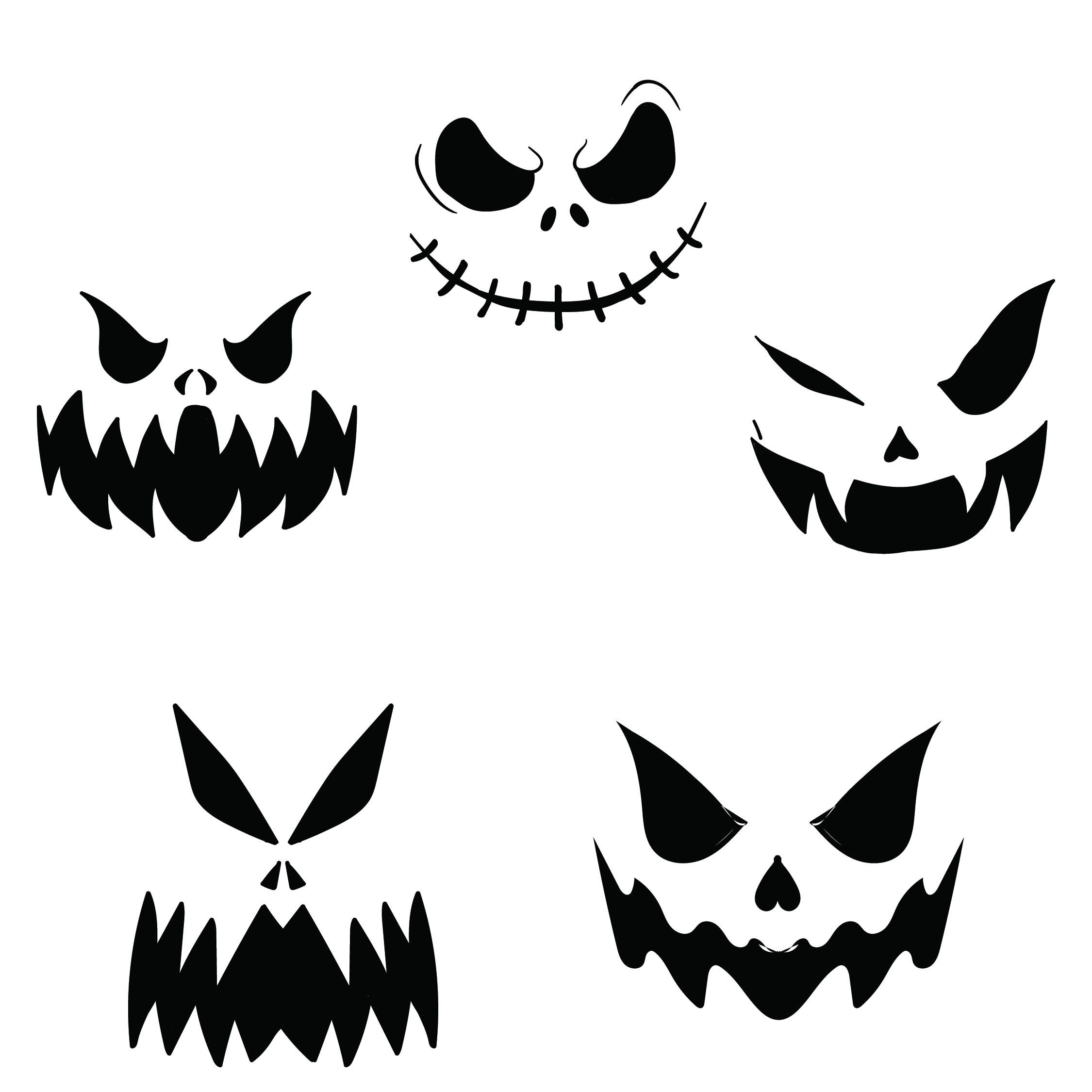 Free Printable Scary Halloween Pumpkin Carving Stencils Printable