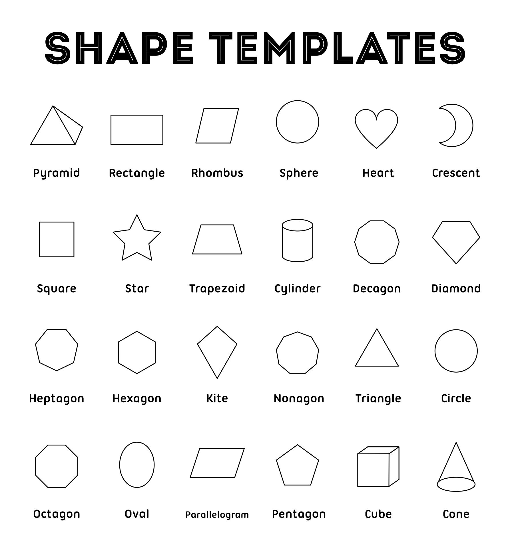 Shapes Templates Shapes Templates