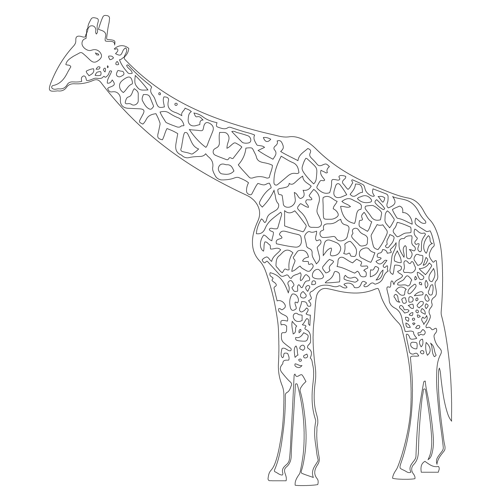 Printable Giraffe Template - Printable World Holiday