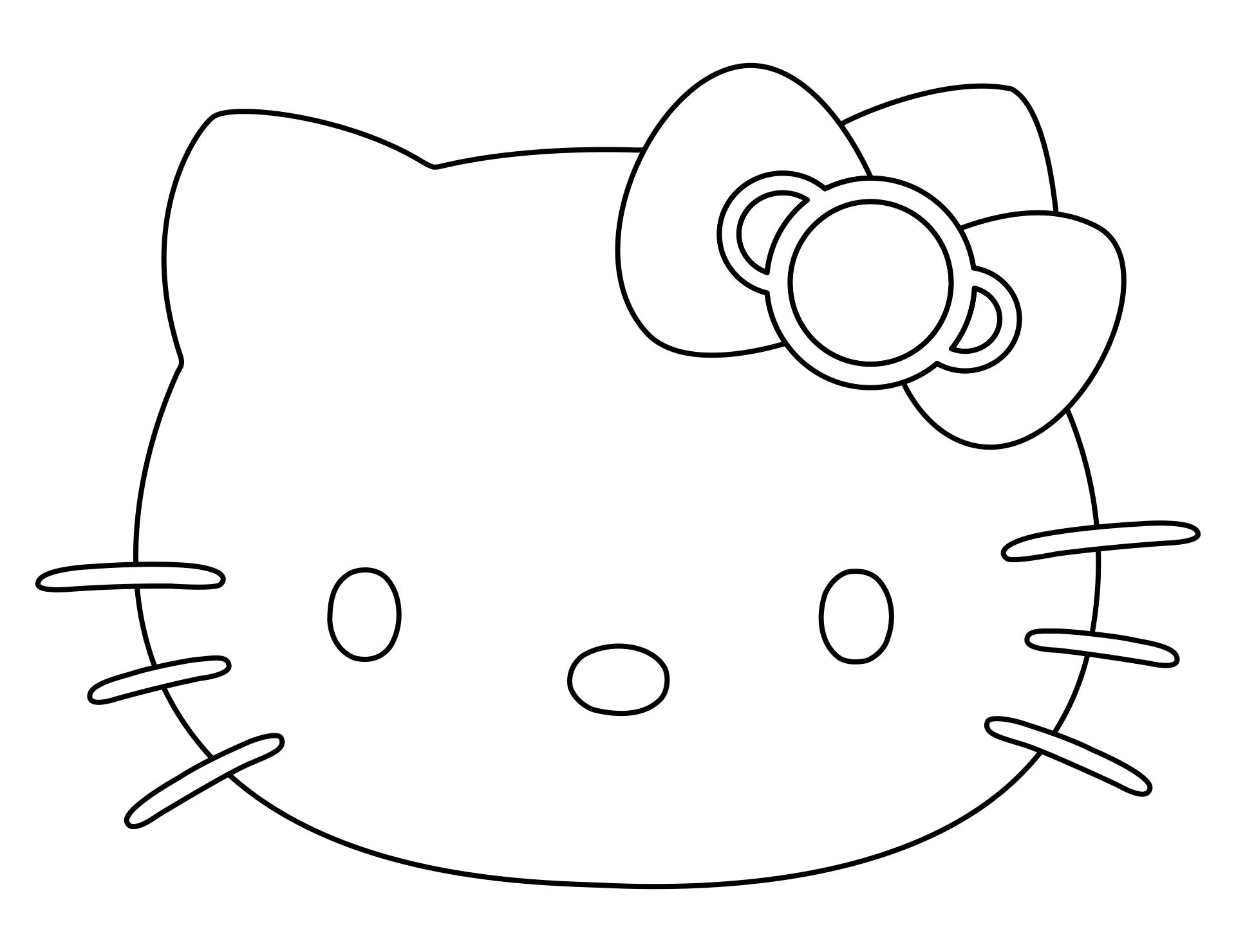 Hello Kitty Face Template