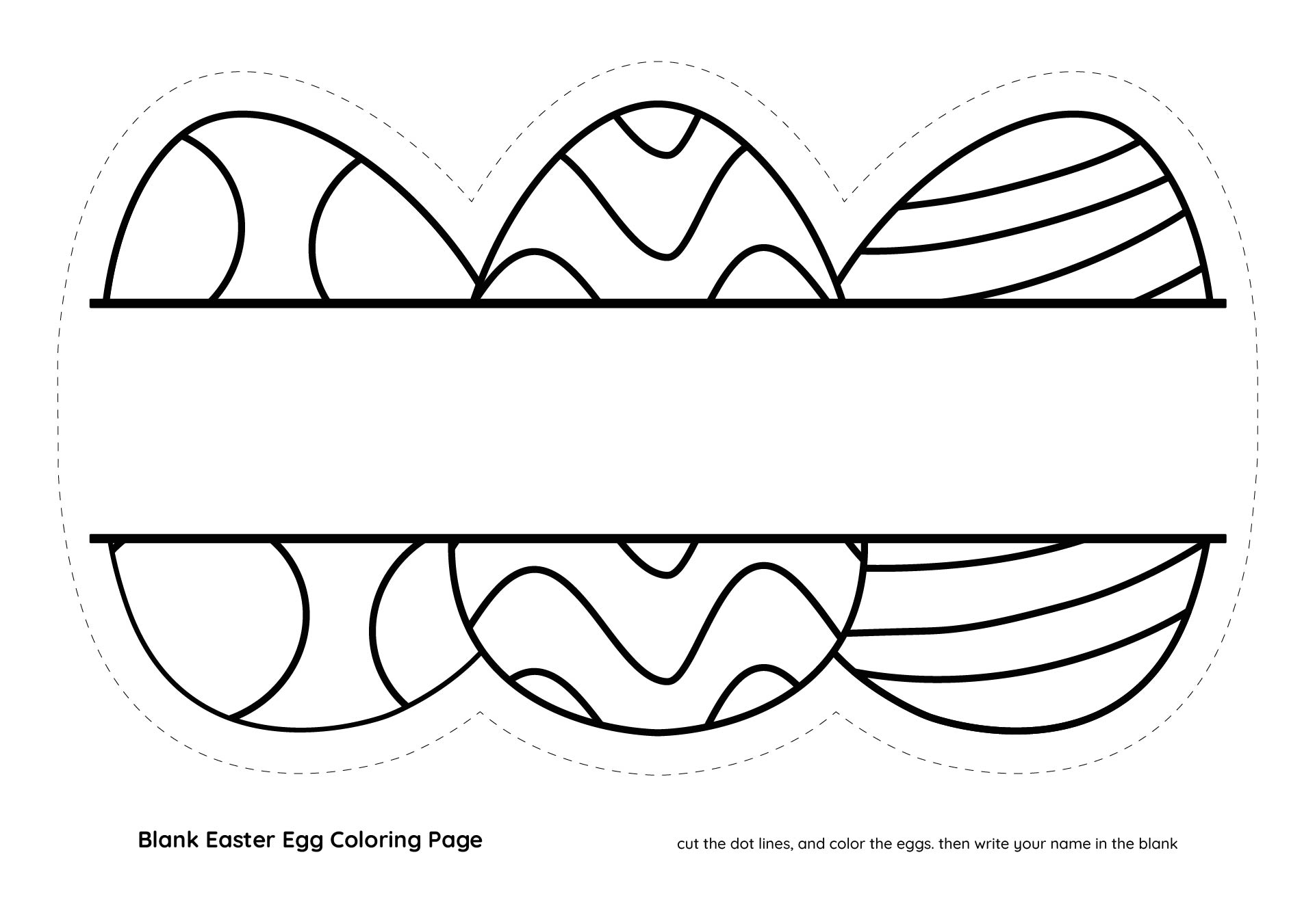Printable Blank Easter Egg Coloring Page