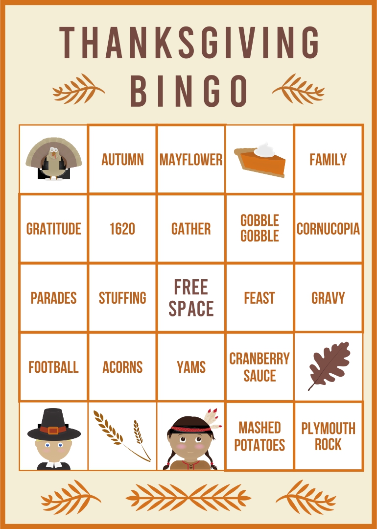 Printable Thanksgiving Games for Family