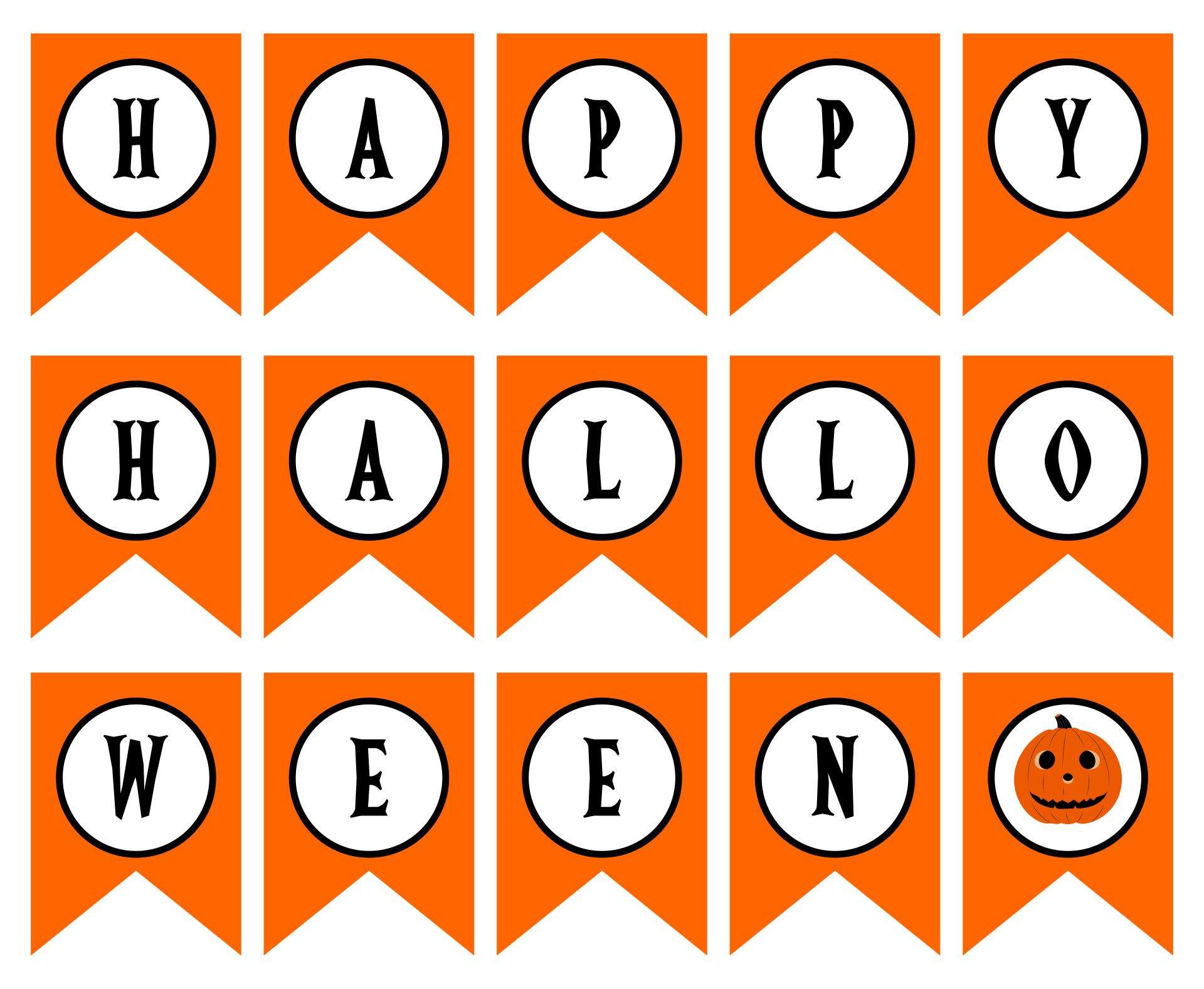 DIY Printable Halloween Banner