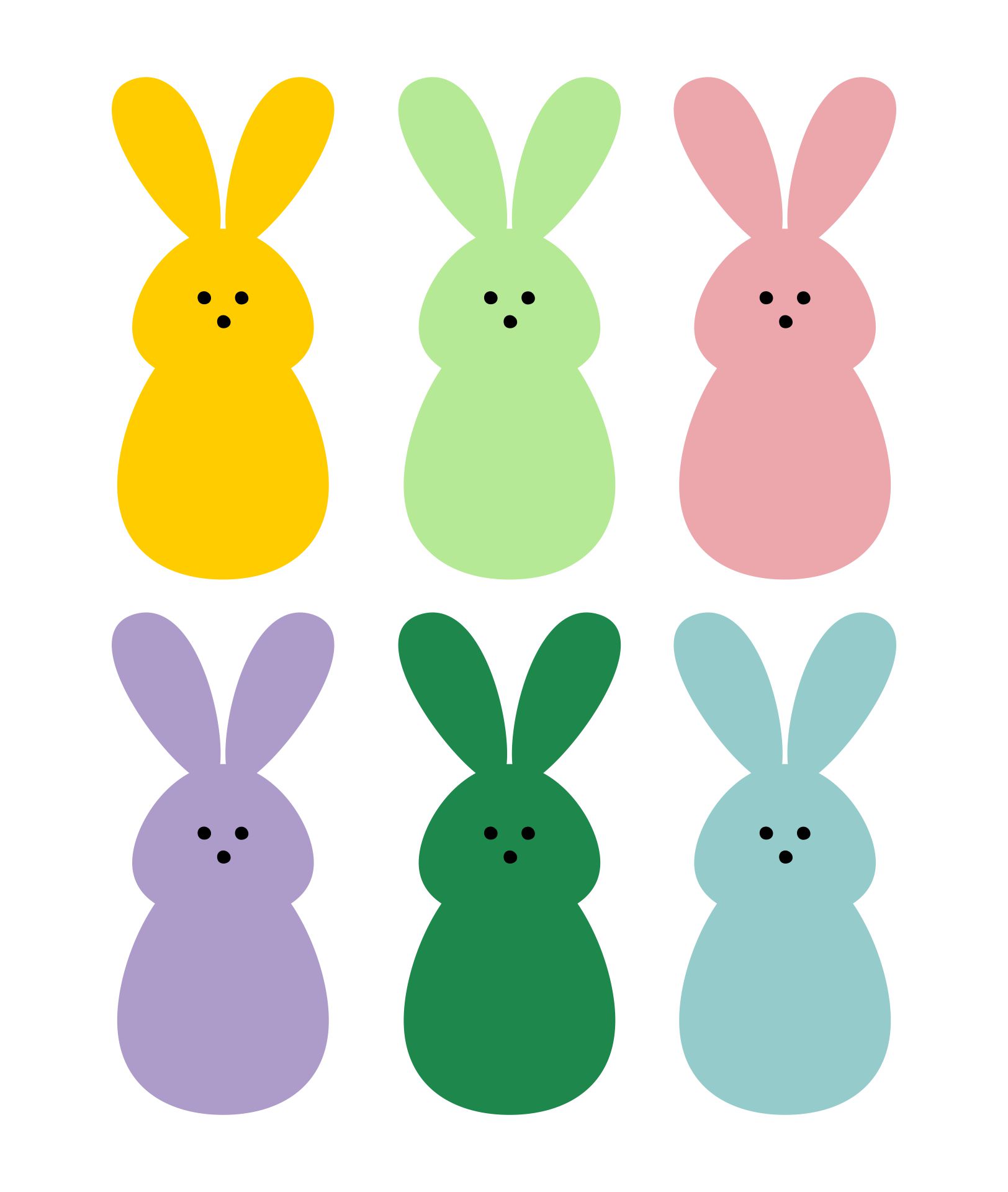 Easter Bunny Peep Template