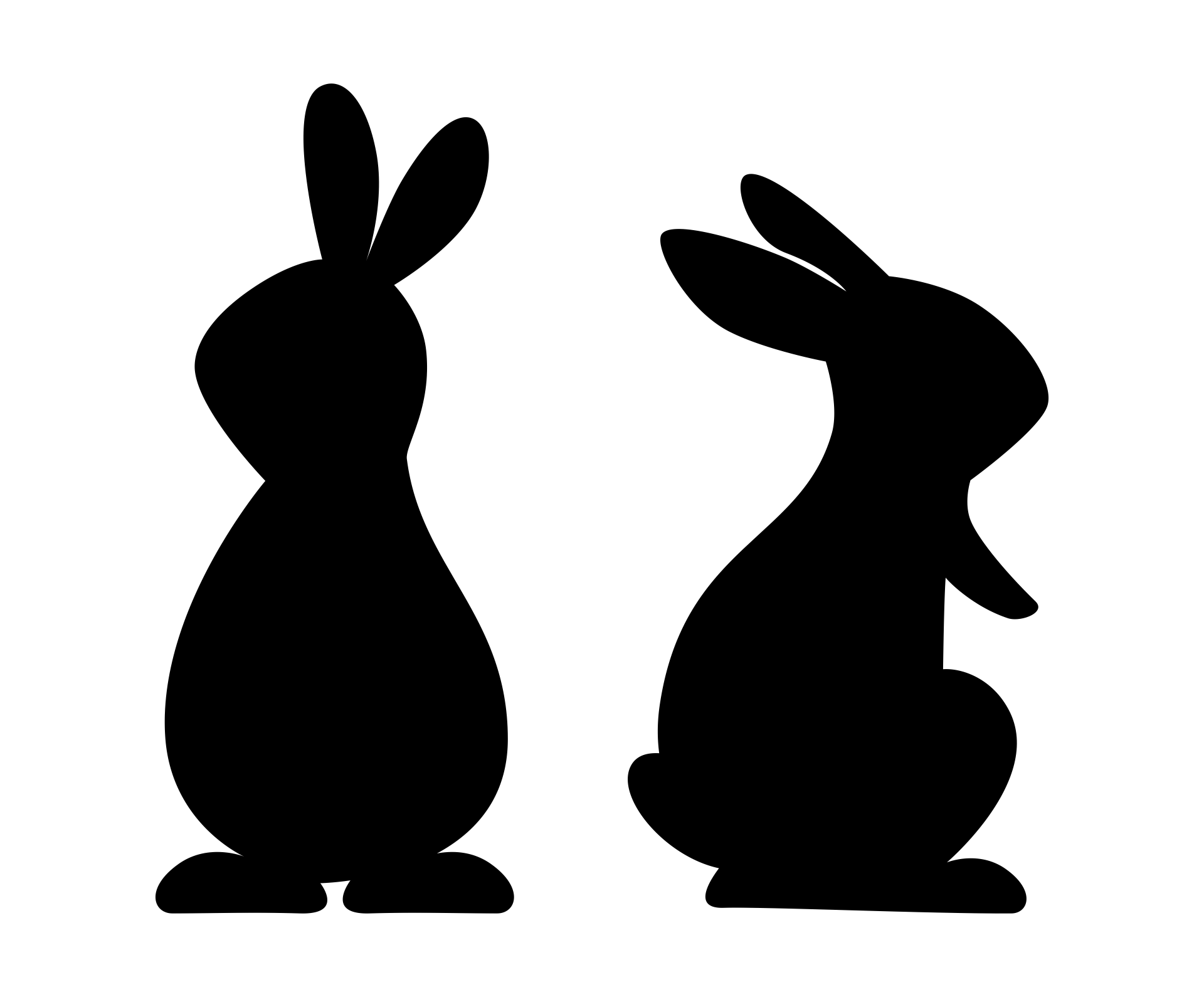Bunny Silhouette Printable 8 X 10