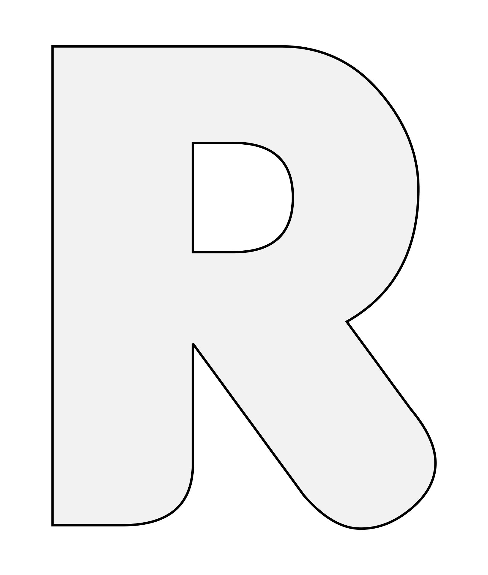 Letter R Outline Printable