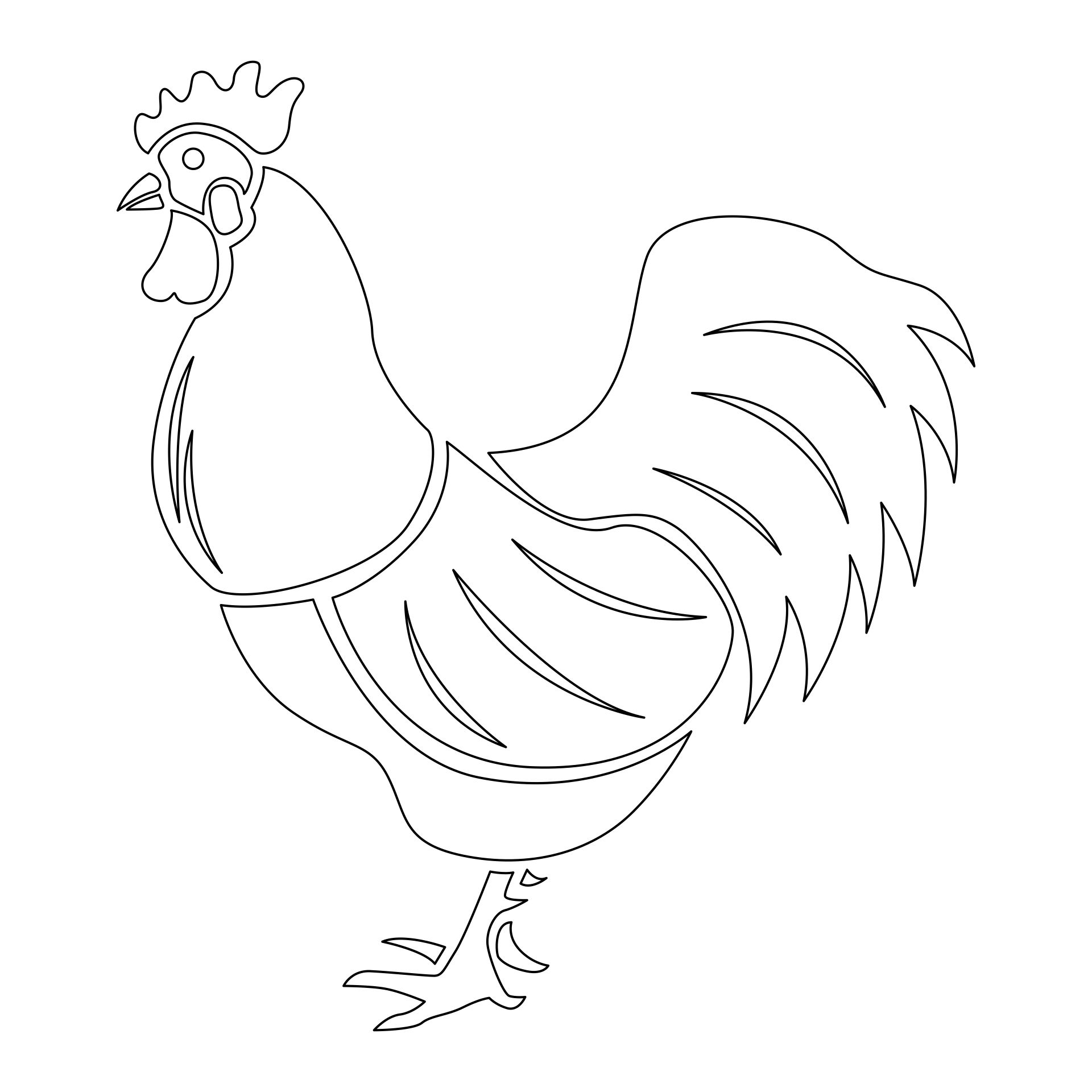 10 Best Chicken Stencils Free Printable Printablee