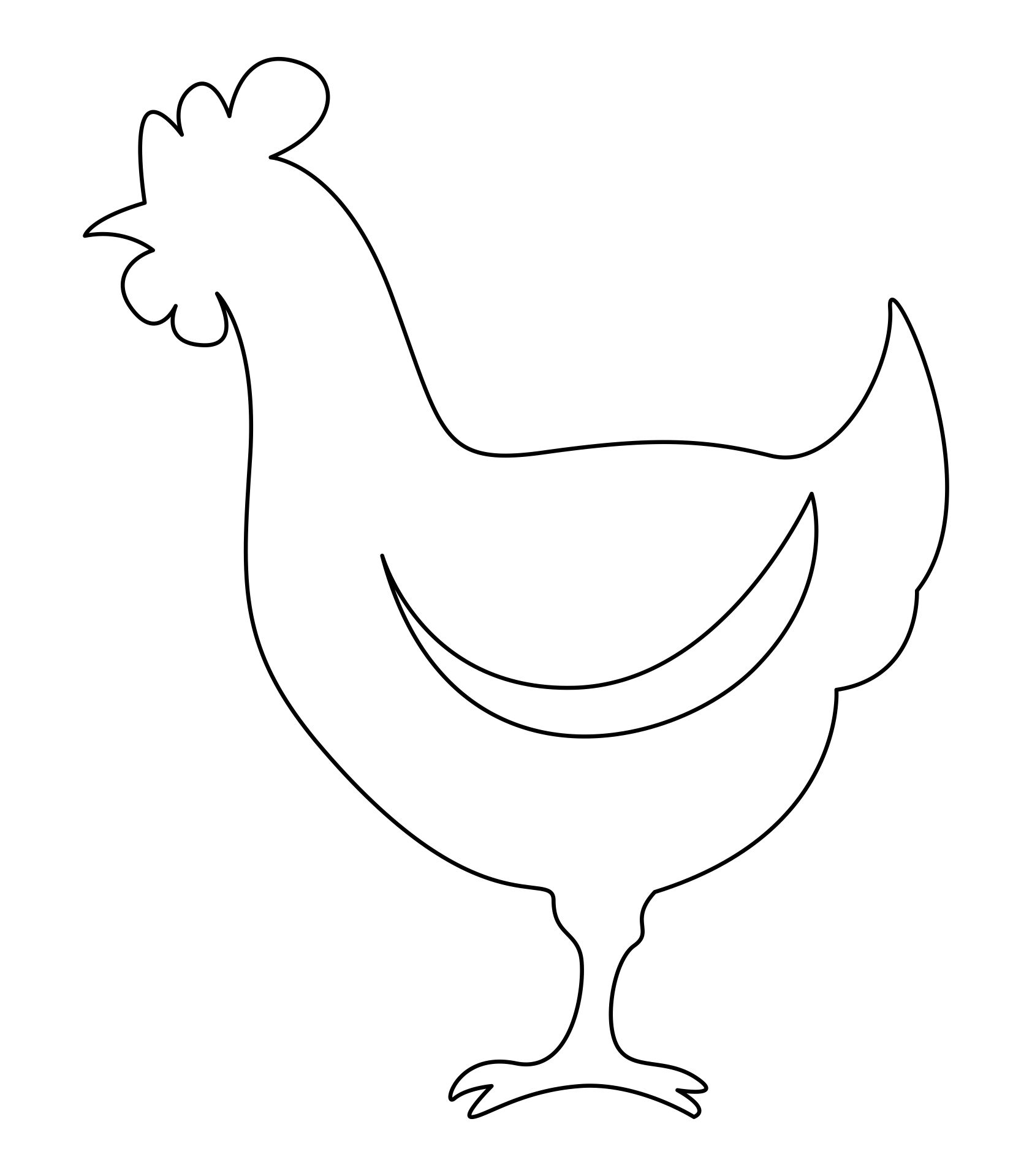 9 Best Chicken Stencils Free Printable Printablee Com