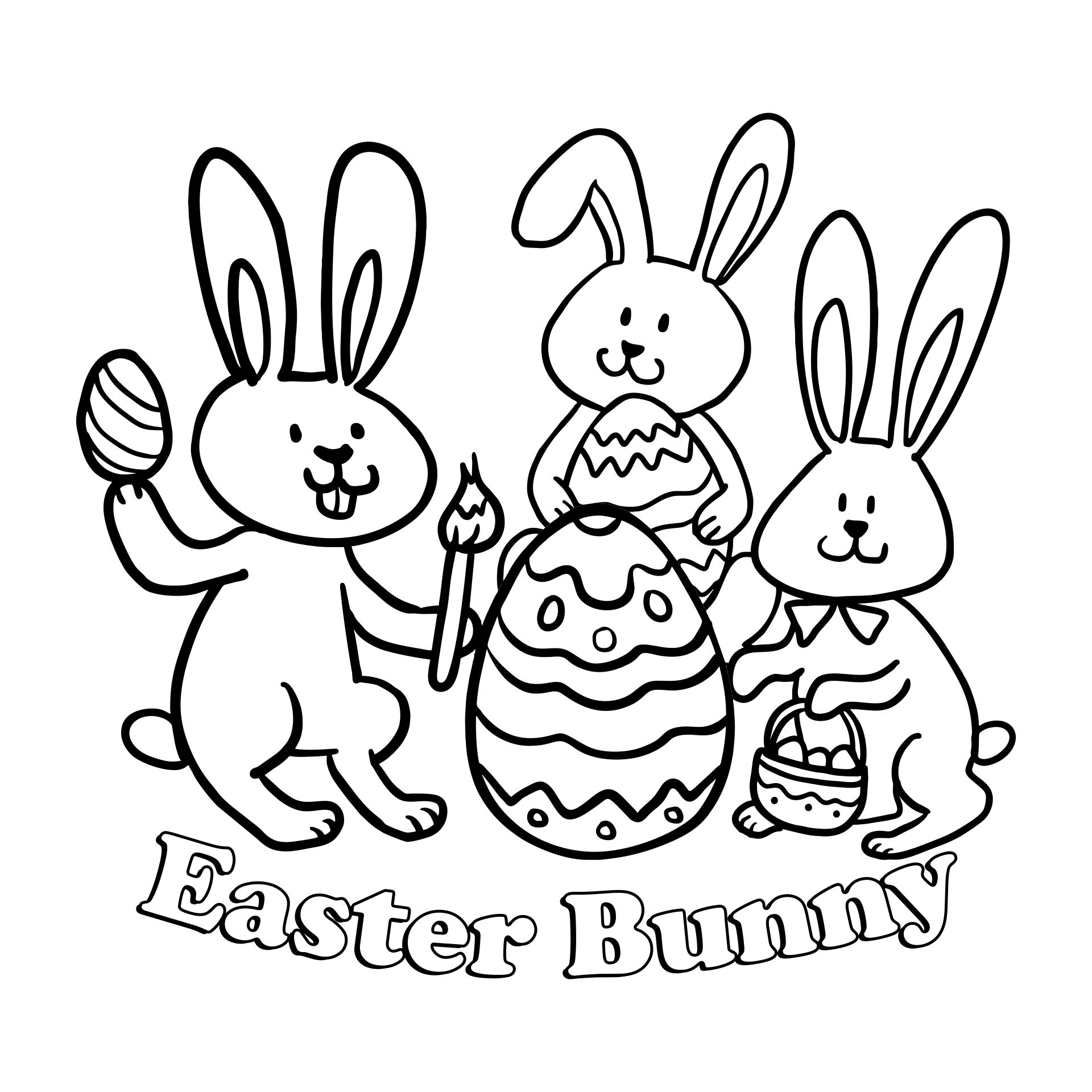 Printable Easter Bunny Coloring Sheets