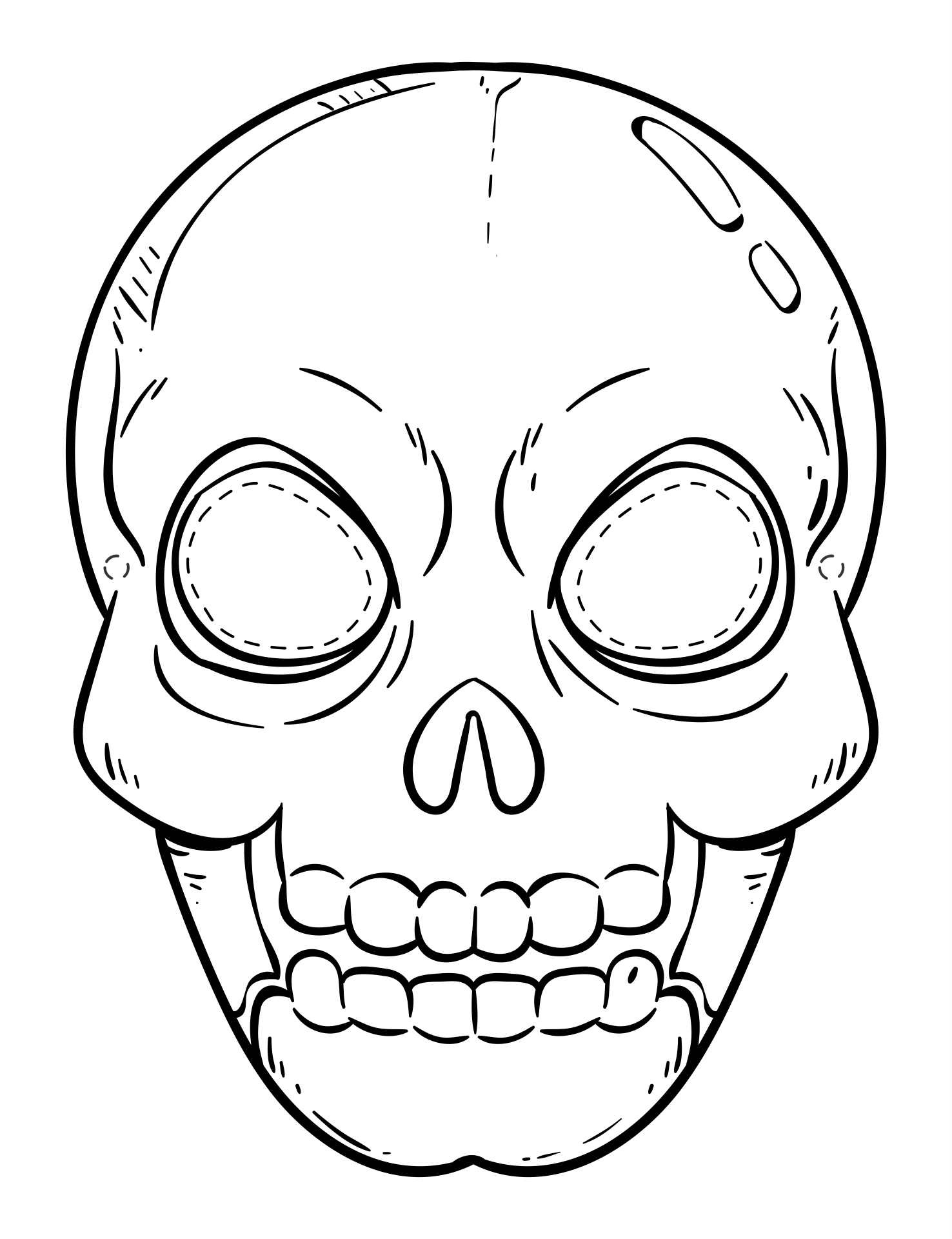Halloween Masks To Color - 15 Free PDF Printables | Printablee